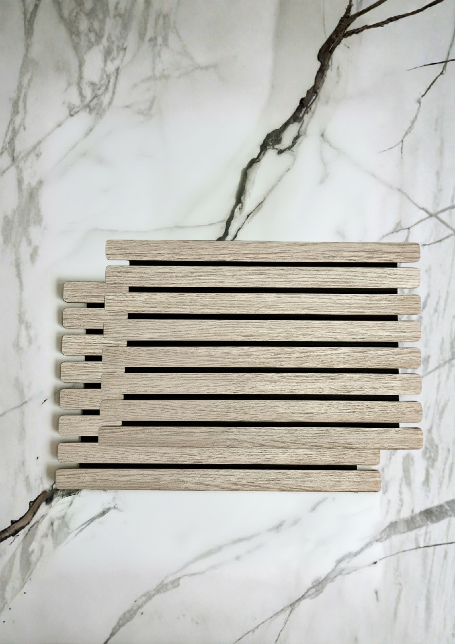 Elm Foldable Table Mats (Set of 2) - Cream