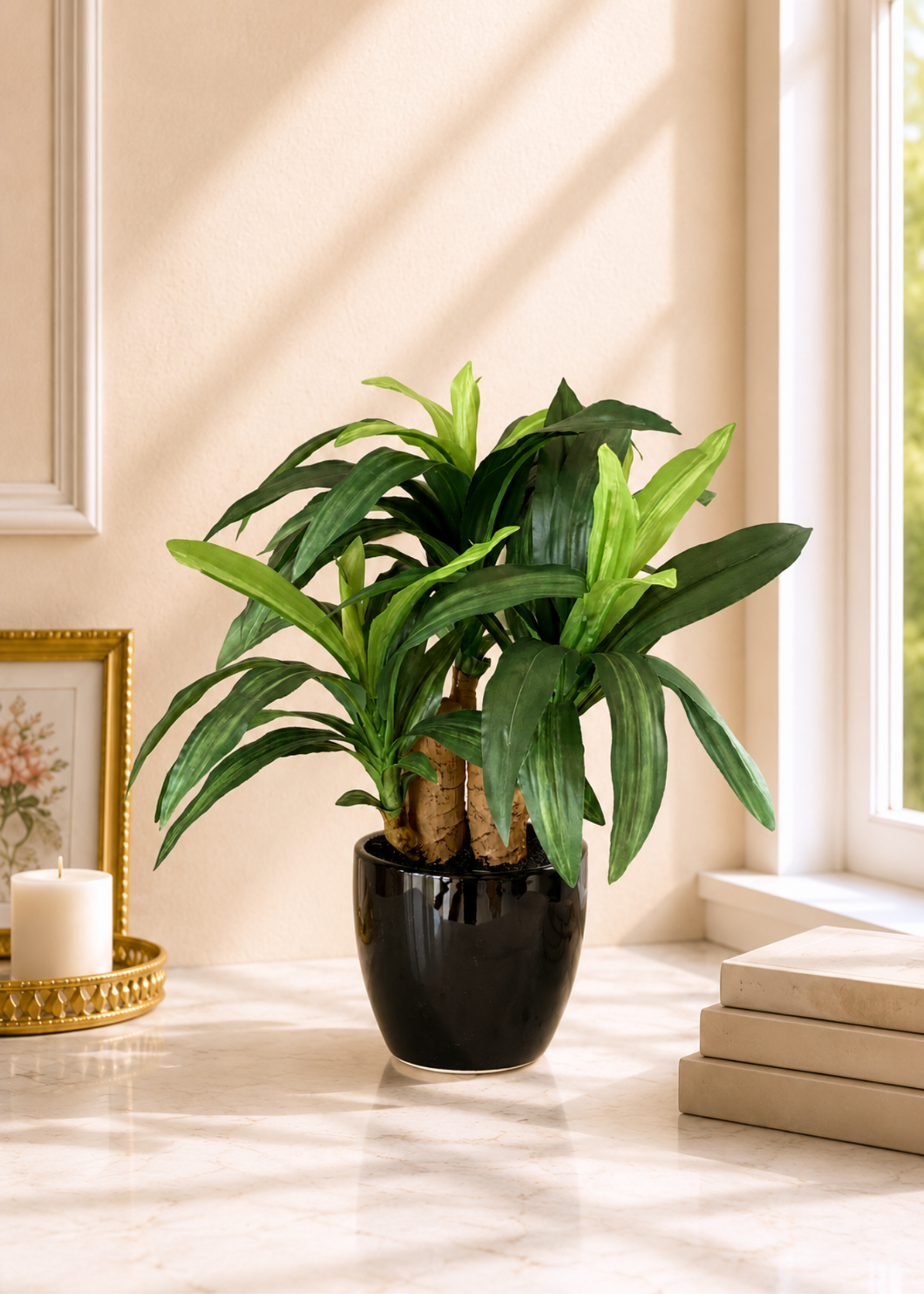 Artificial Dracaena Bonsai Plant - 1 Feet