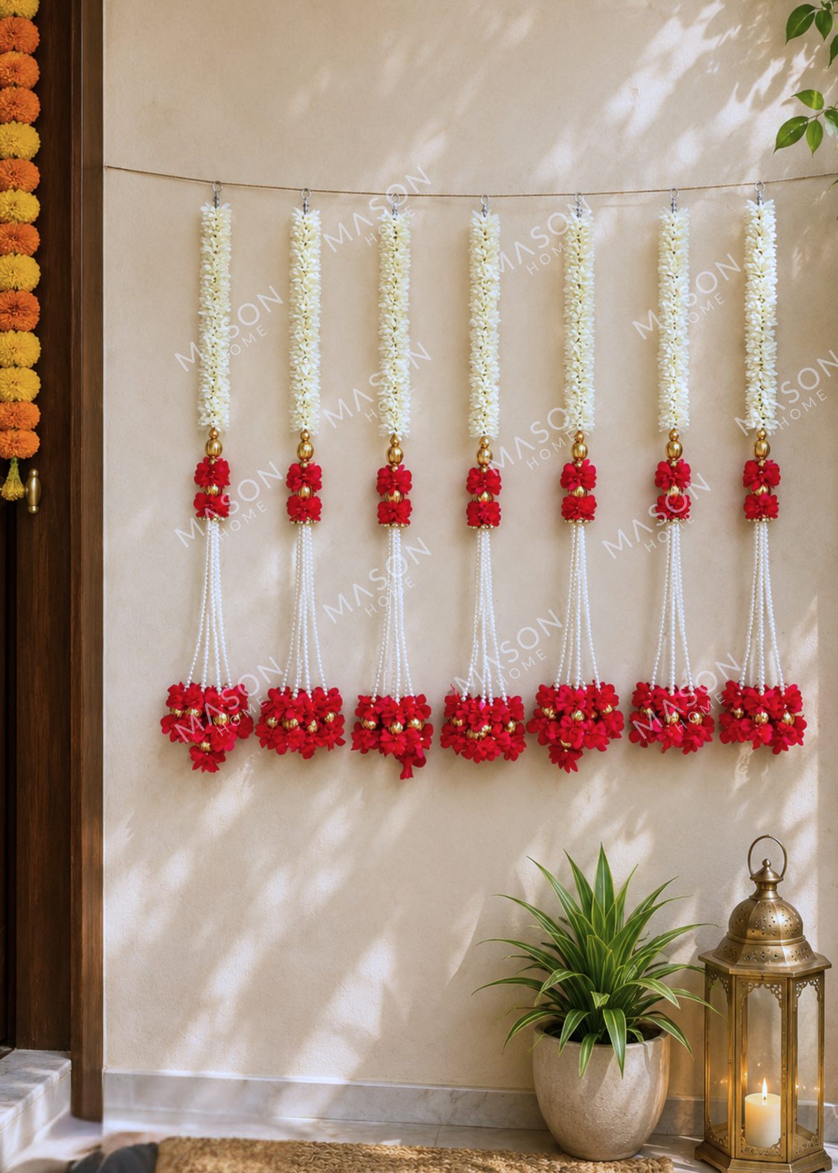 Festive Shahana Floral Latkan - Set of 6
