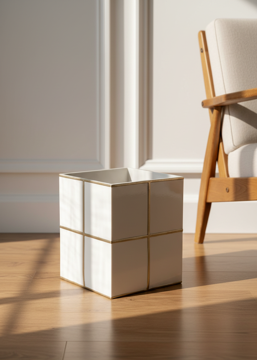 Axia Dustbin - Ivory