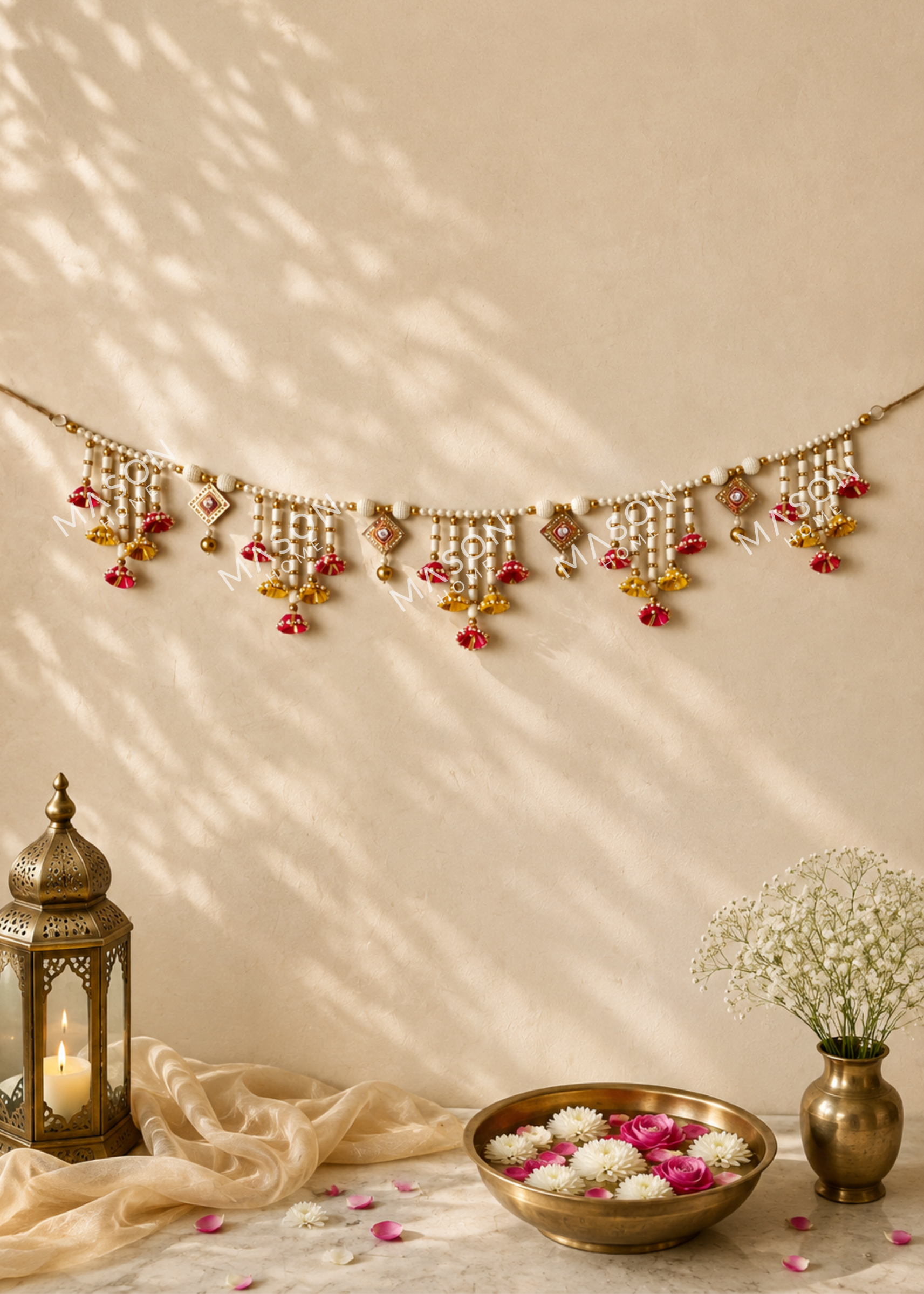 Festive Pink Yellow Toran
