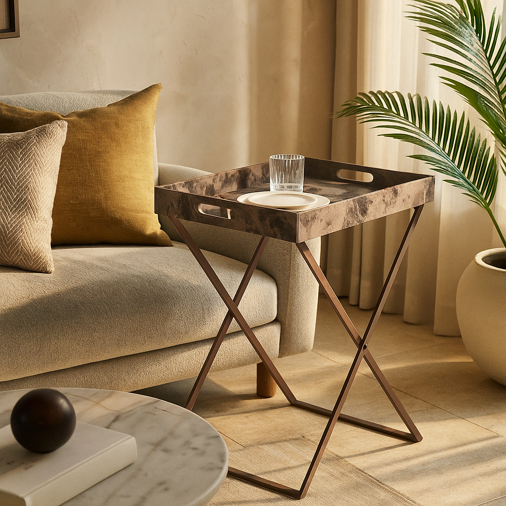 Indo Mocha Butler Tray Table