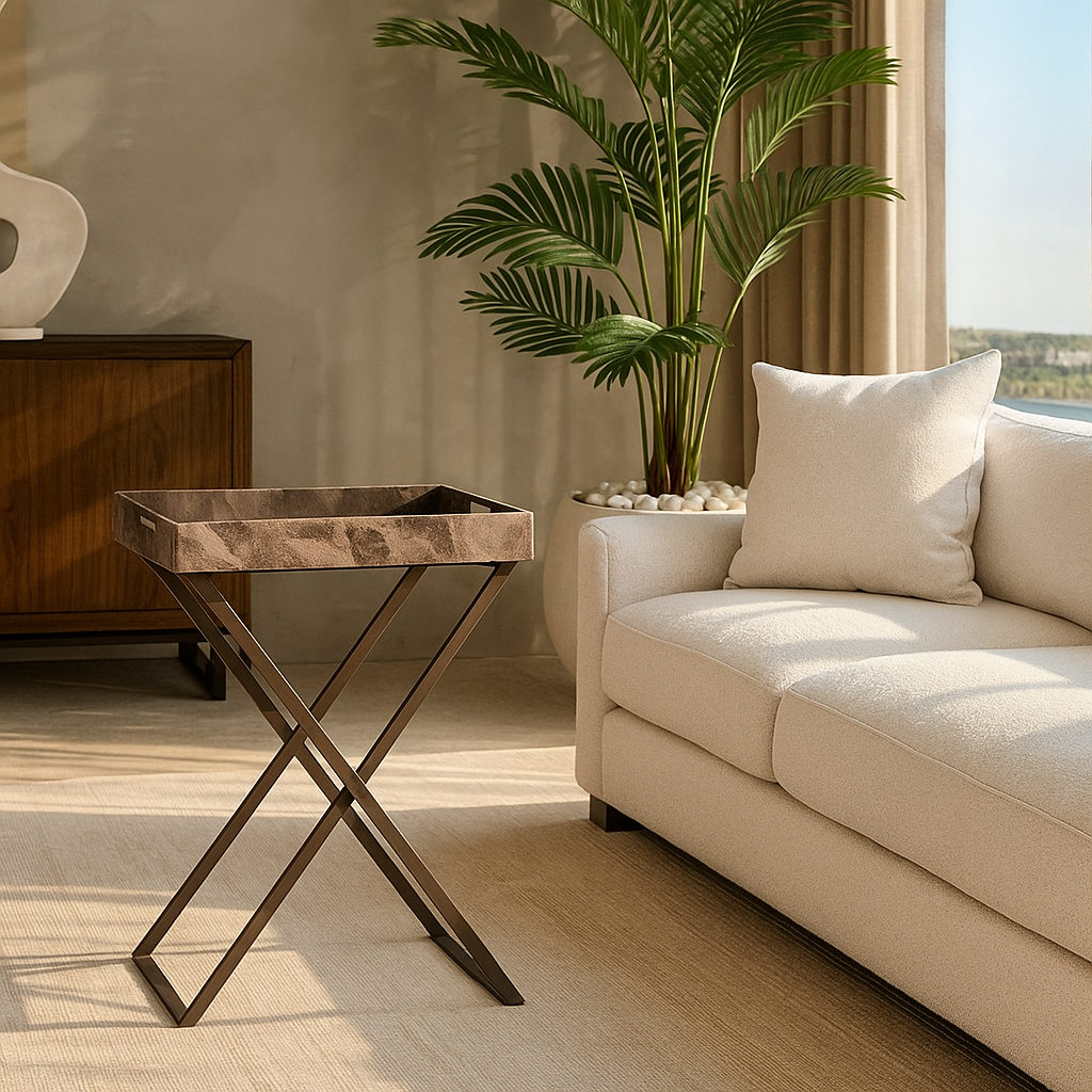 Indo Mocha Butler Tray Table