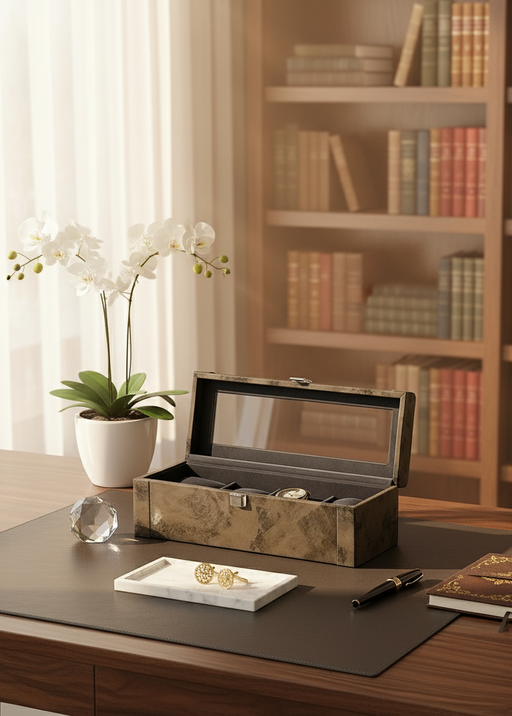 Indo Mocha Watch Box - 4 Slots