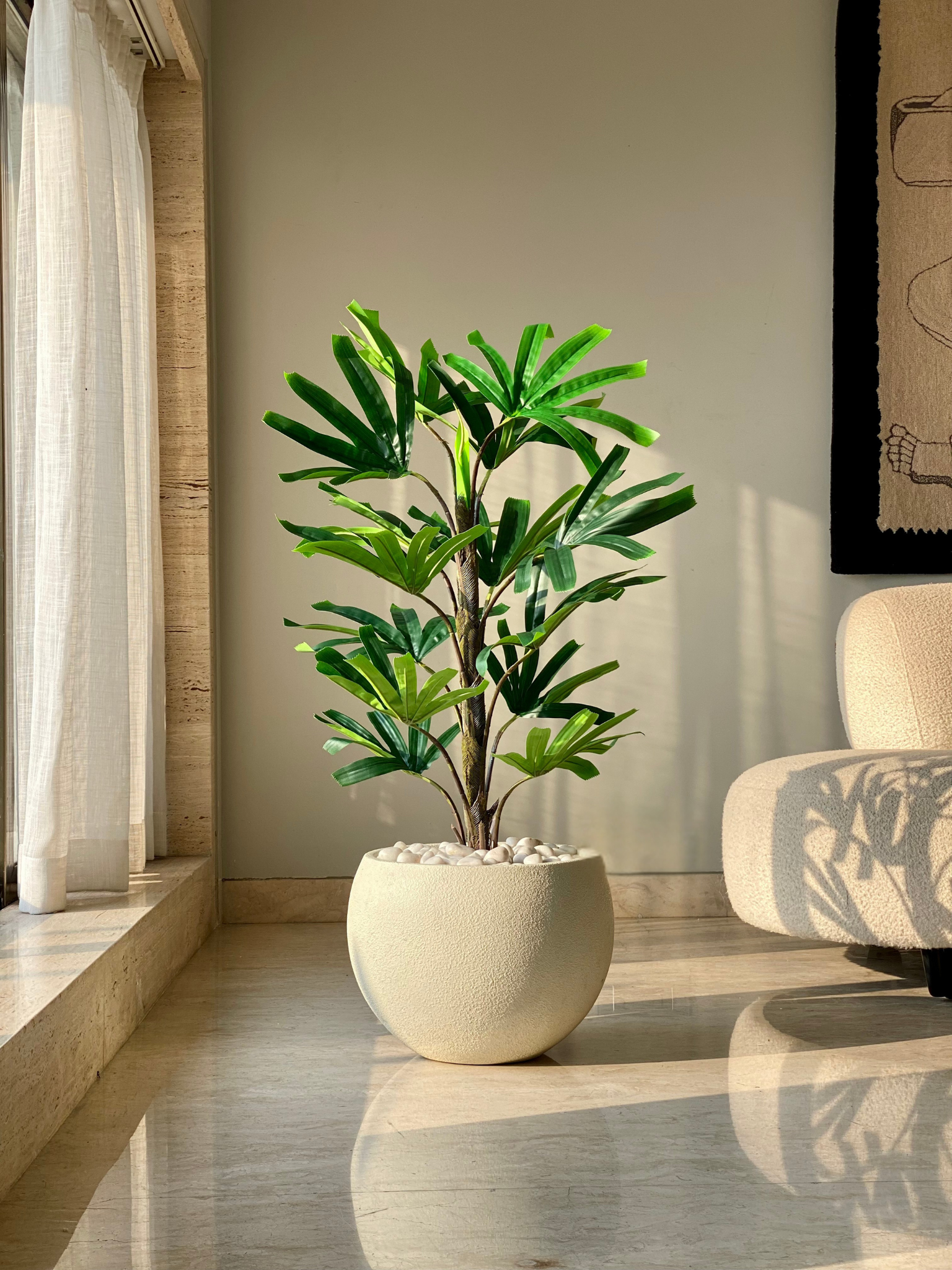 Artificial Rhapis Palm Plant - 4 Feet