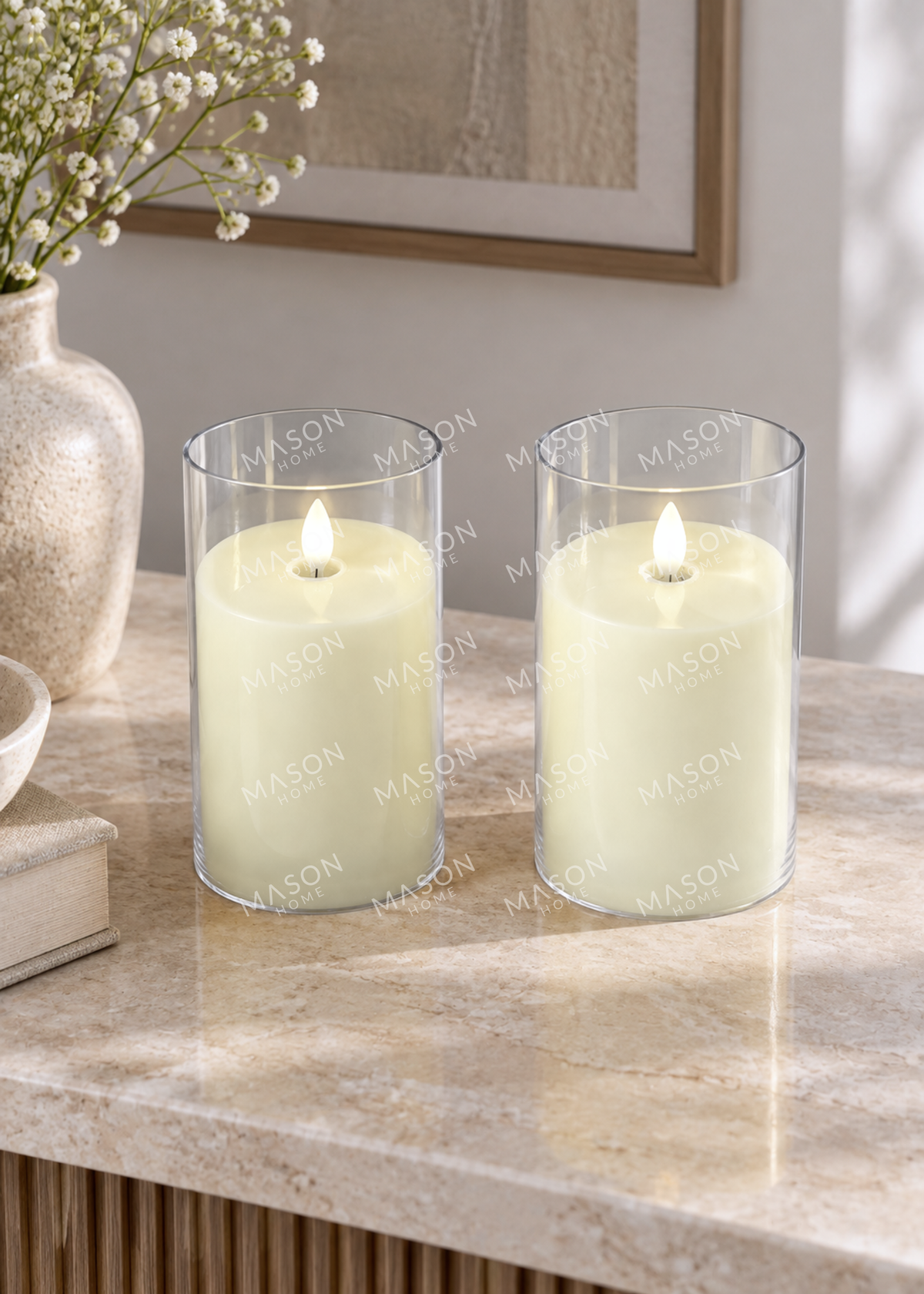 Glow LED Candle - Medium (Set 2)