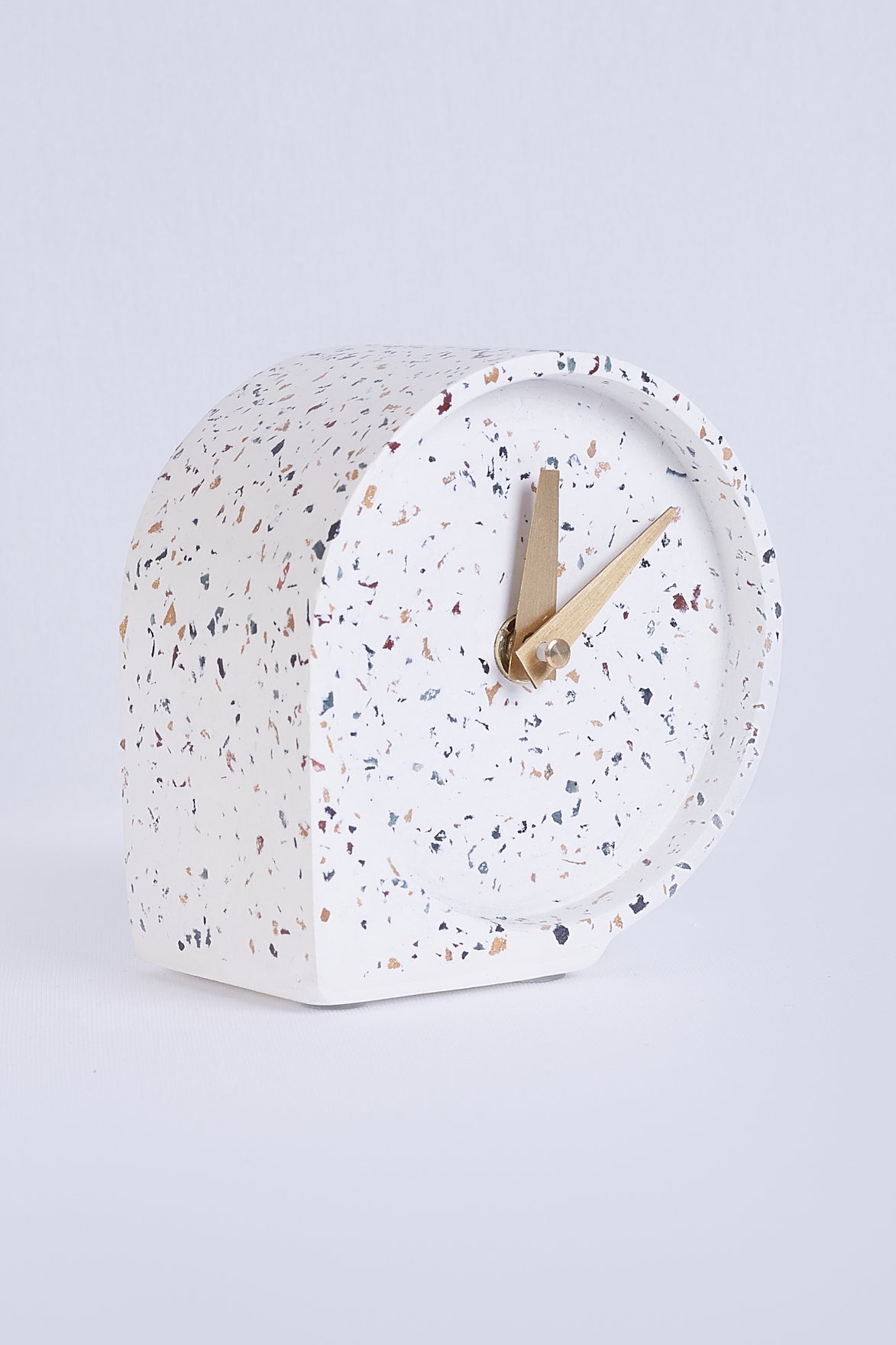 Nordic White Terrazzo Table Clock