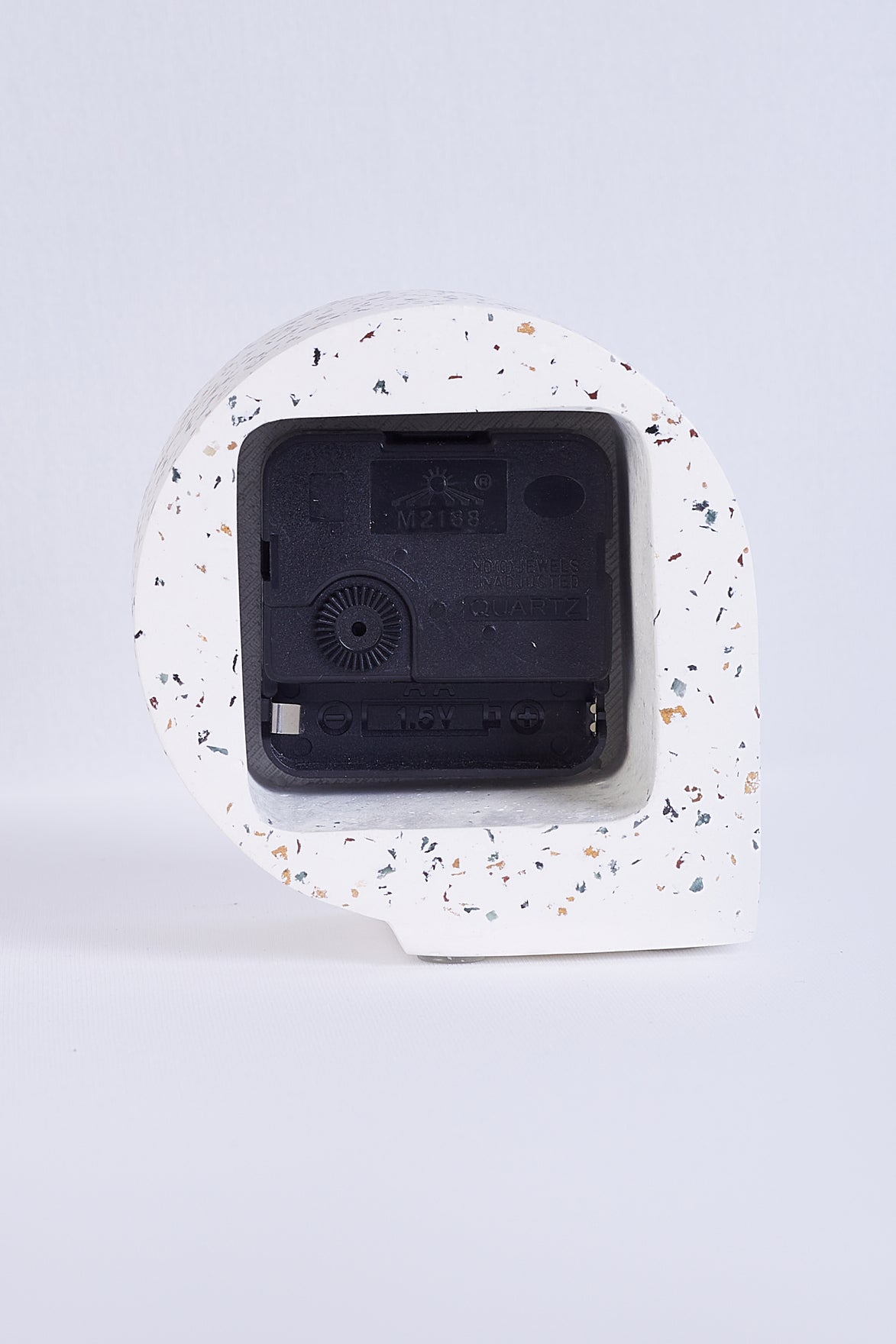 Nordic White Terrazzo Table Clock