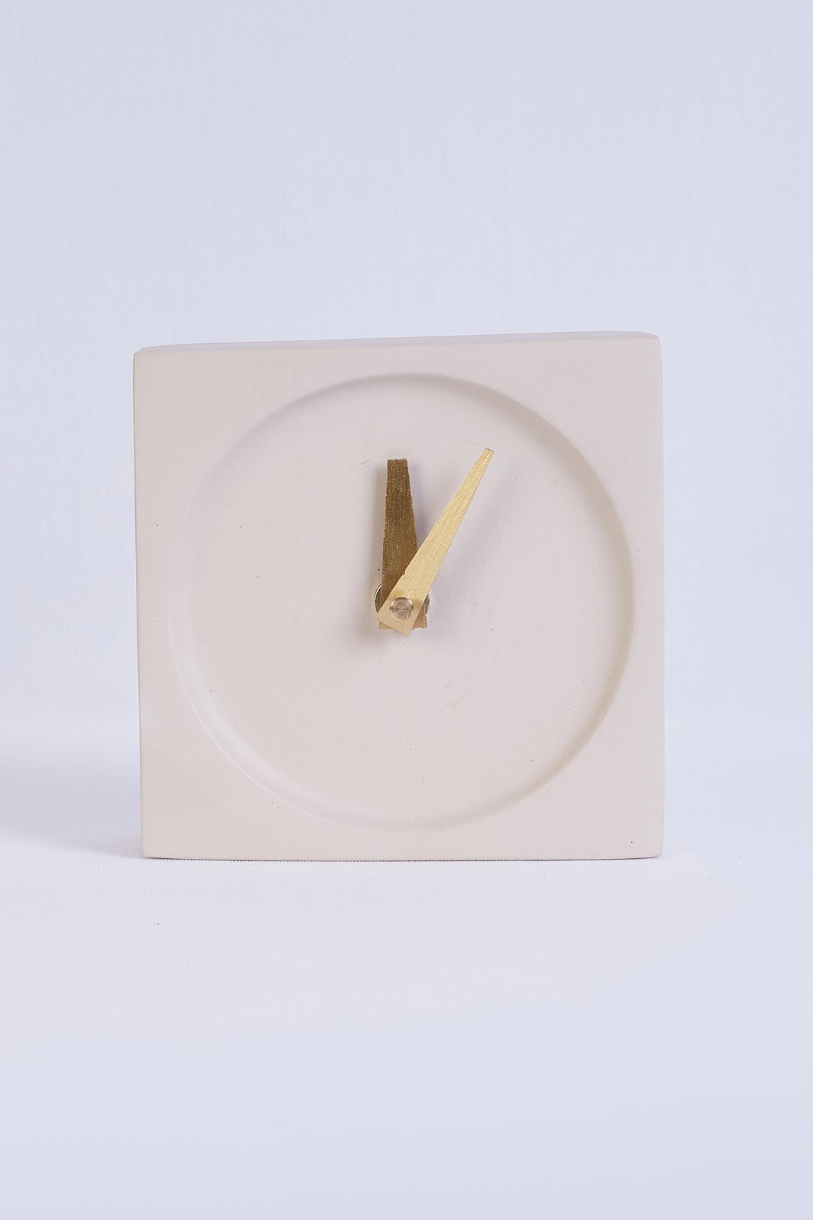 Nordic Beige Square Table Clock