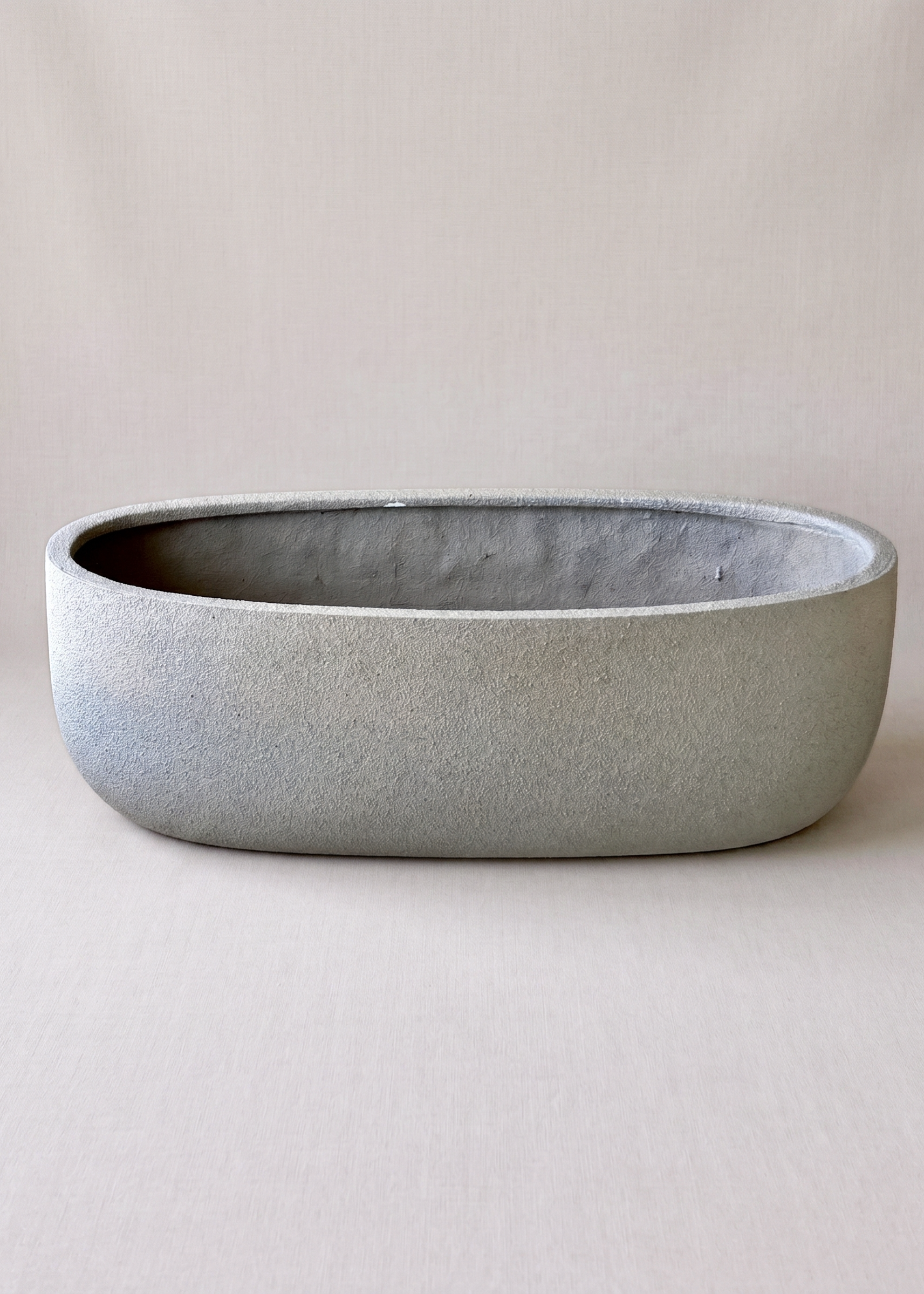 Cove Rectangle Planters - Light Grey