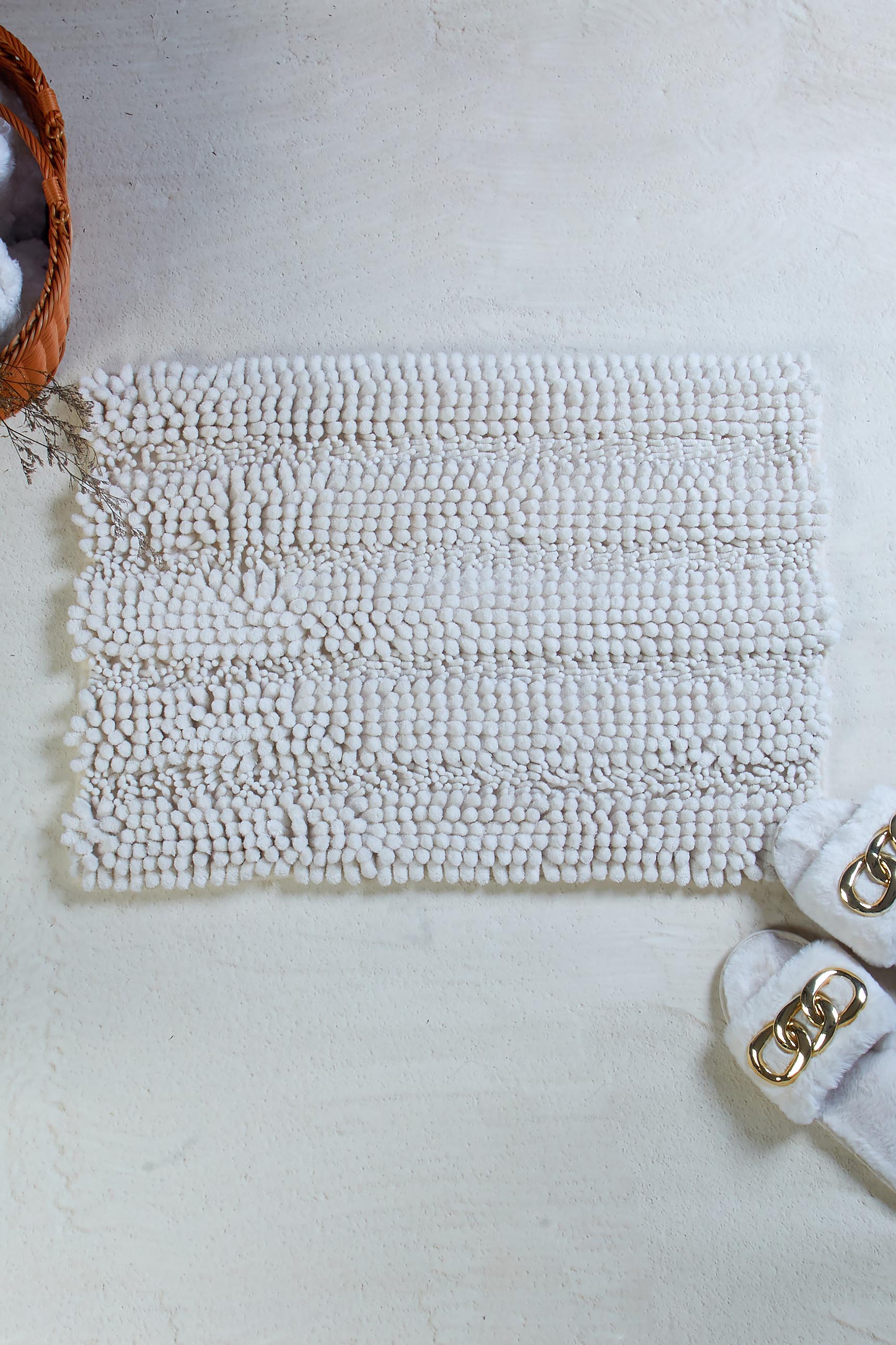 Pommed Bath Mat - Ivory