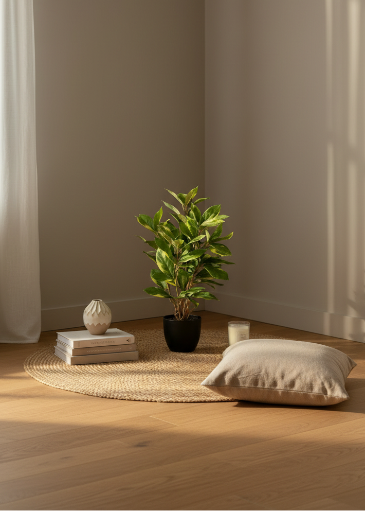 Artificial Evergreen Plant - Variegated