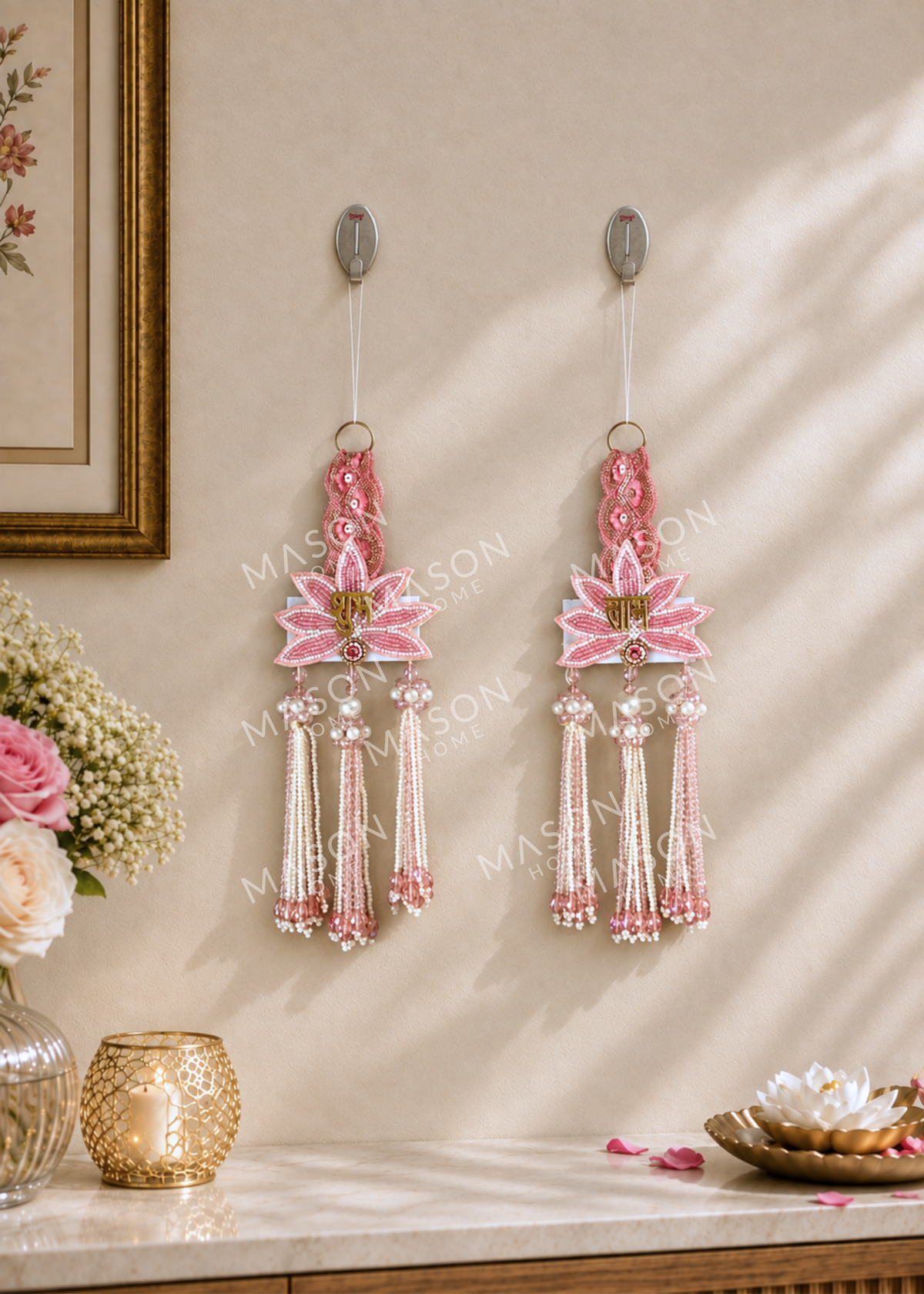 Festive Rose Petal Shubh Labh Hanging