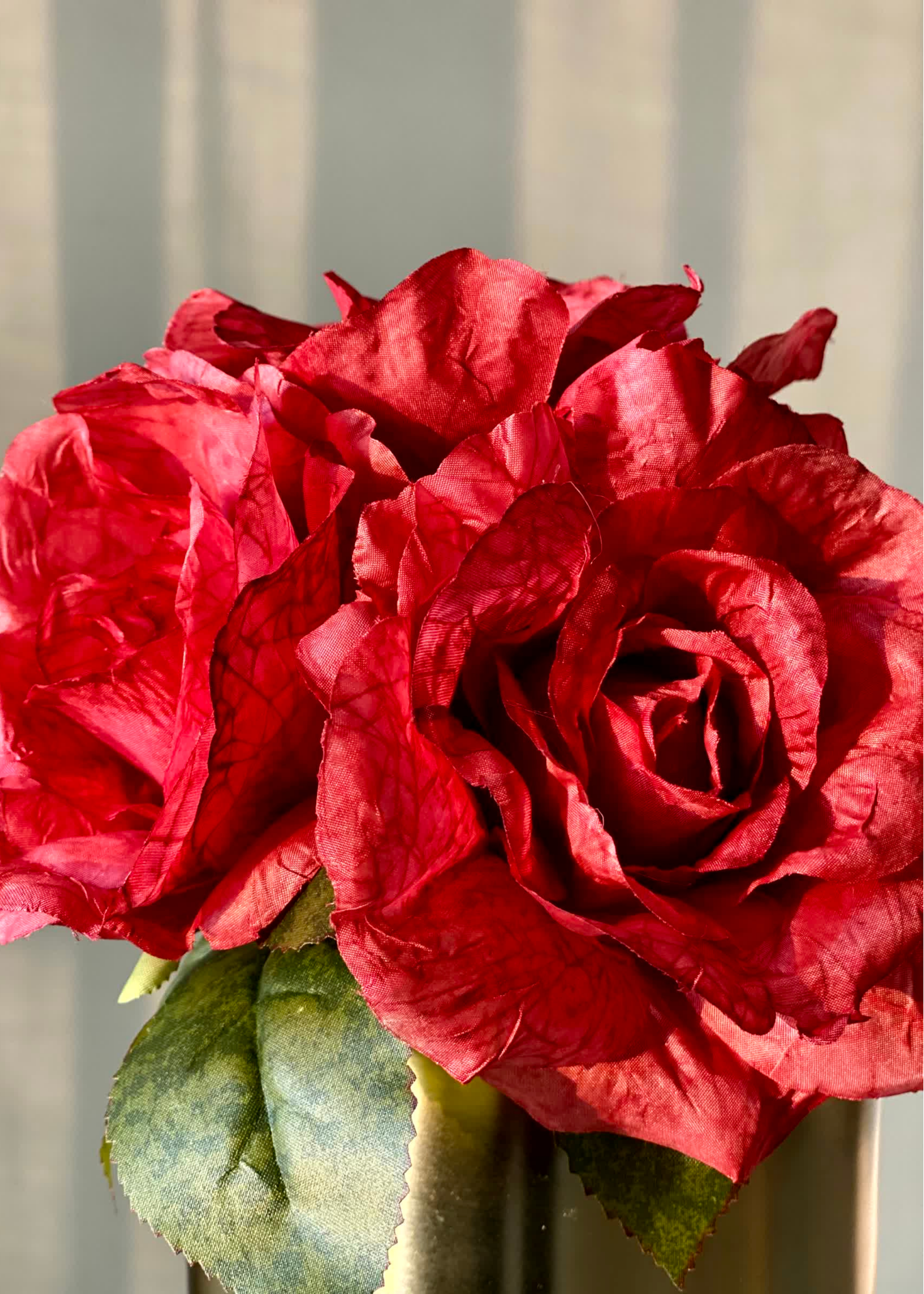 Artificial Peony Flower - Red (Set of 2)