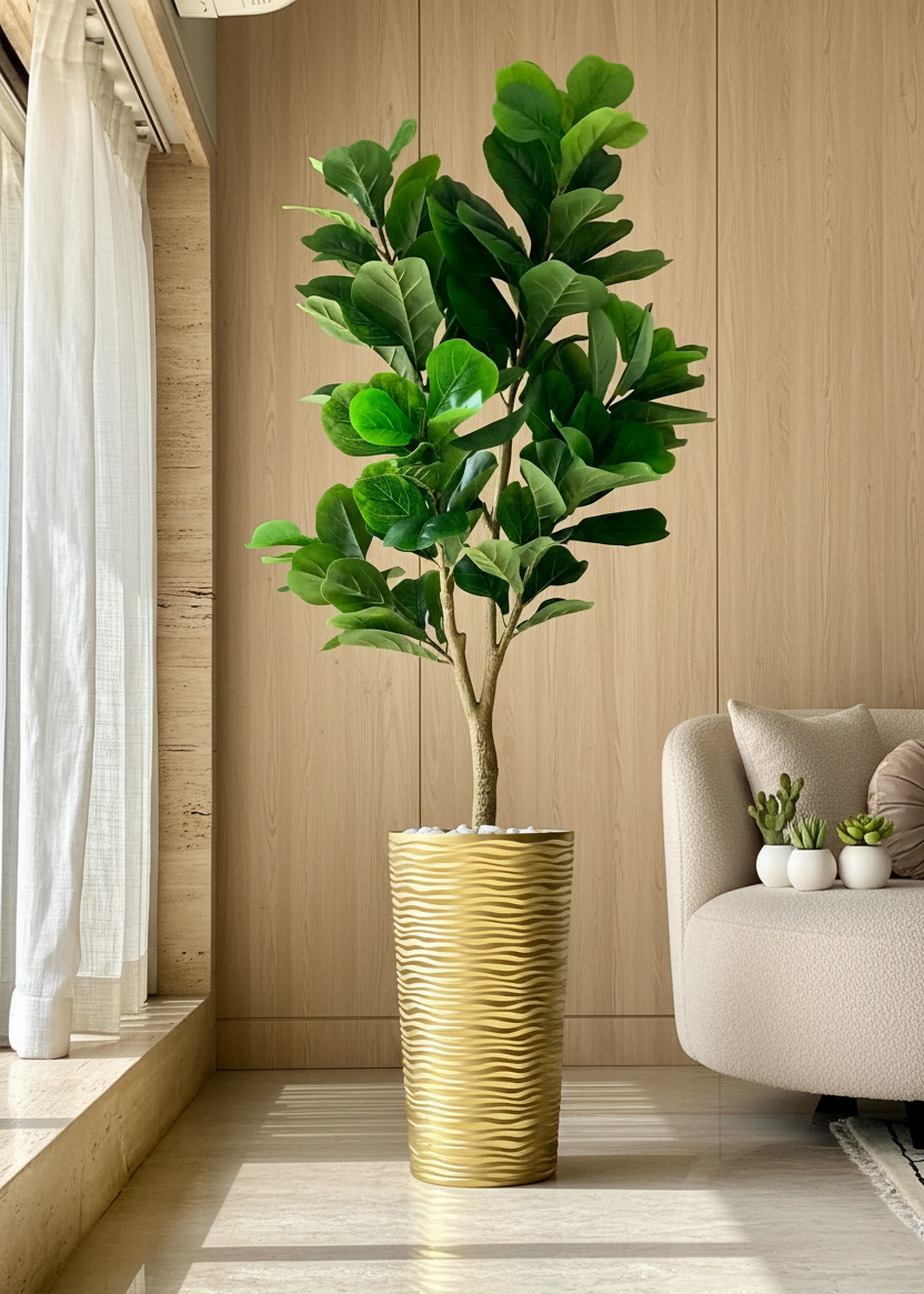 Artificial Decadent Fiddle Plant - 5 Feet