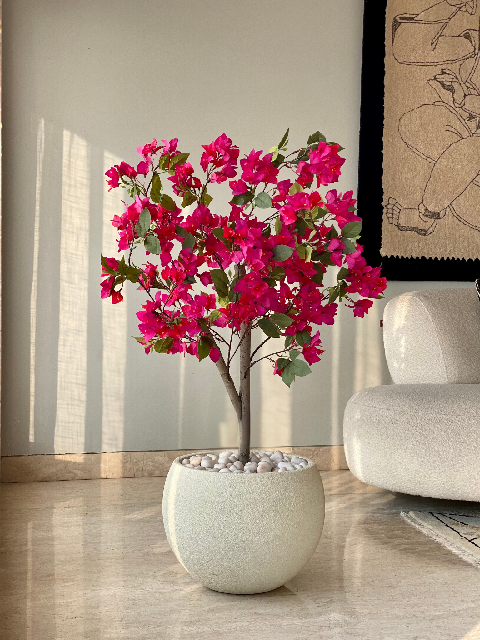Artificial Pink Bougainvillea Plant - 4 Feet