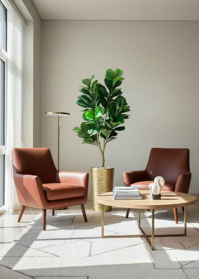 Artificial Decadent Fiddle Plant - 5 Feet