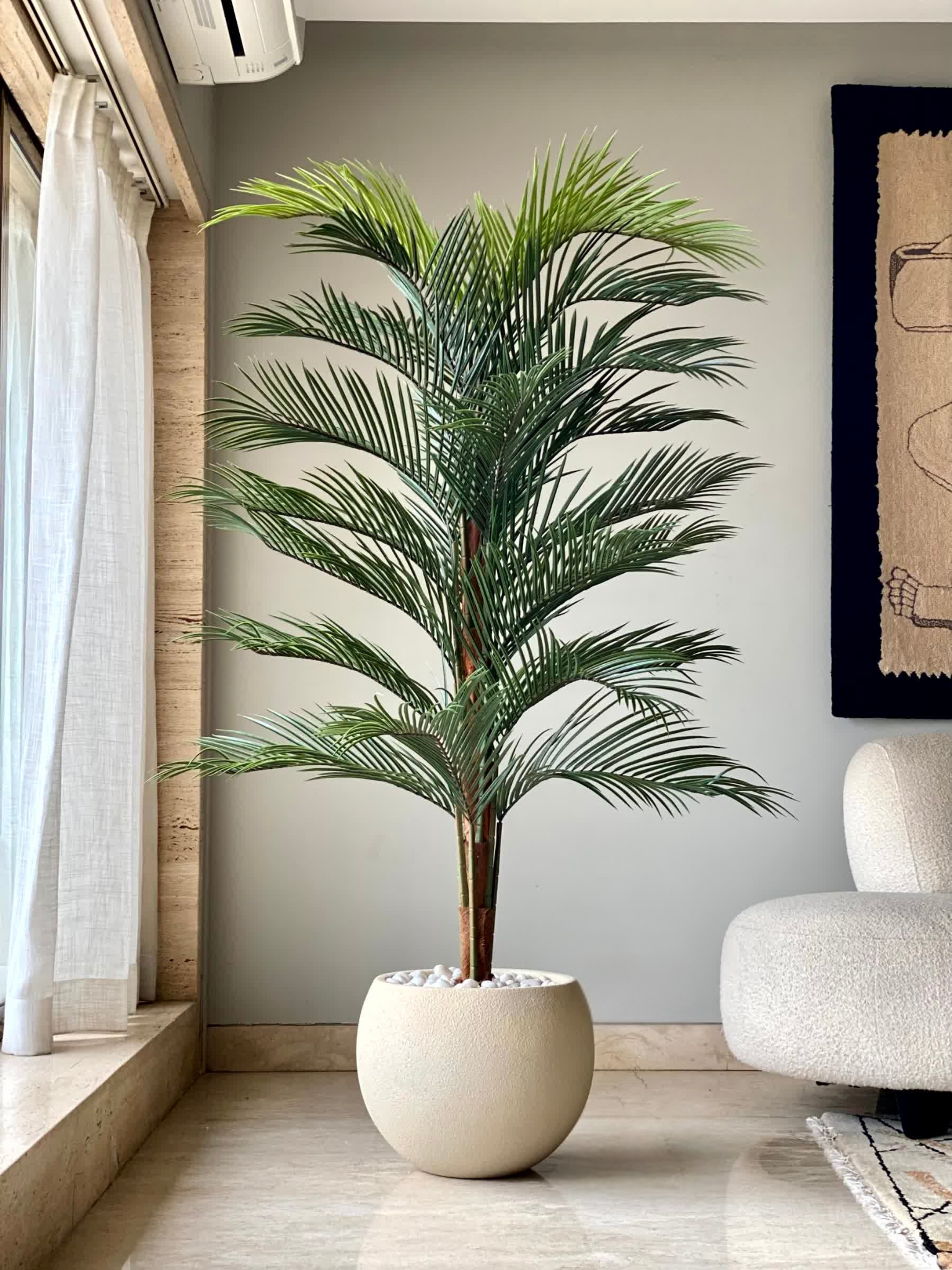 Artificial Moss Areca Palm - 6 Feet