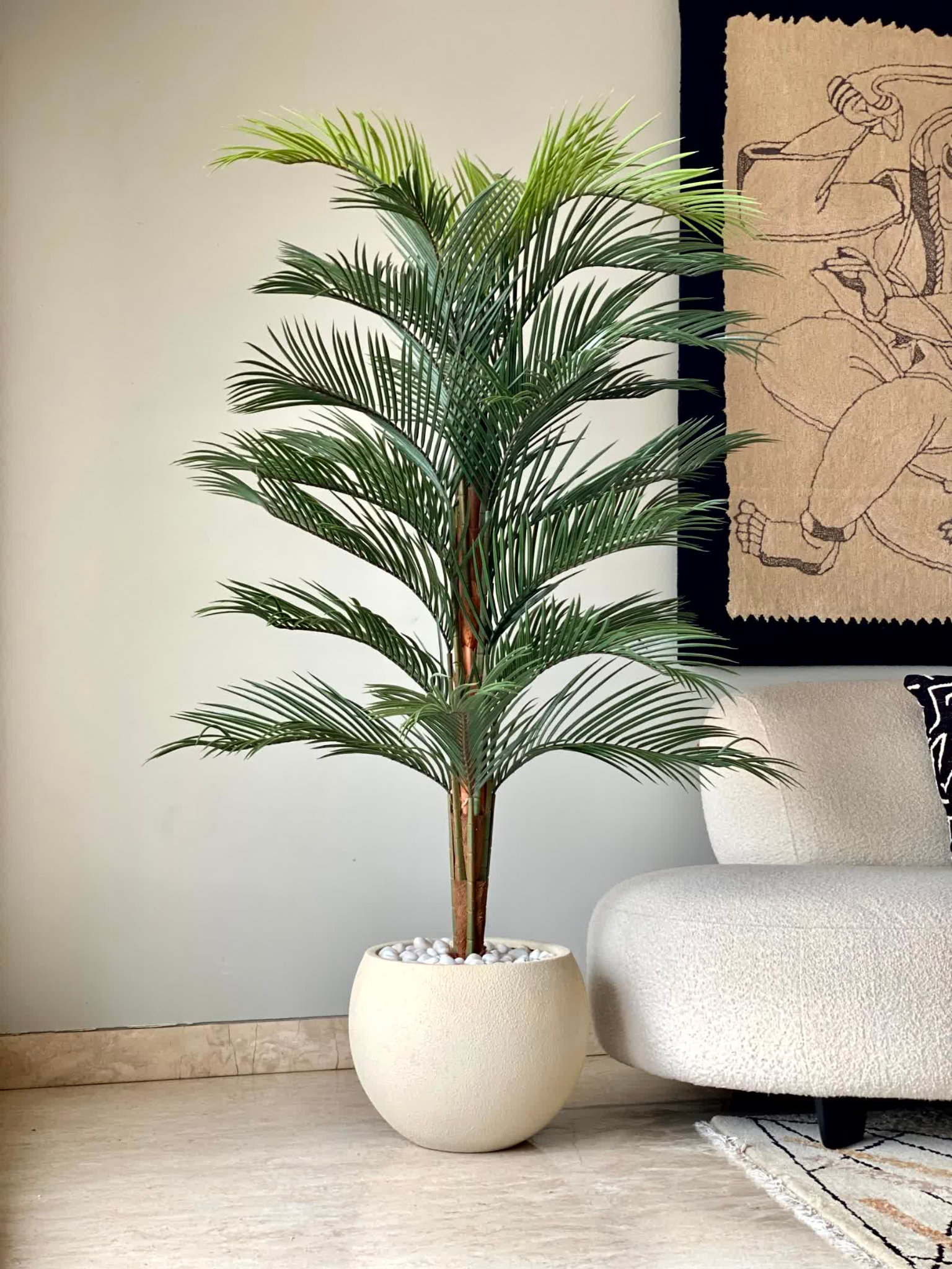 Artificial Moss Areca Palm - 6 Feet