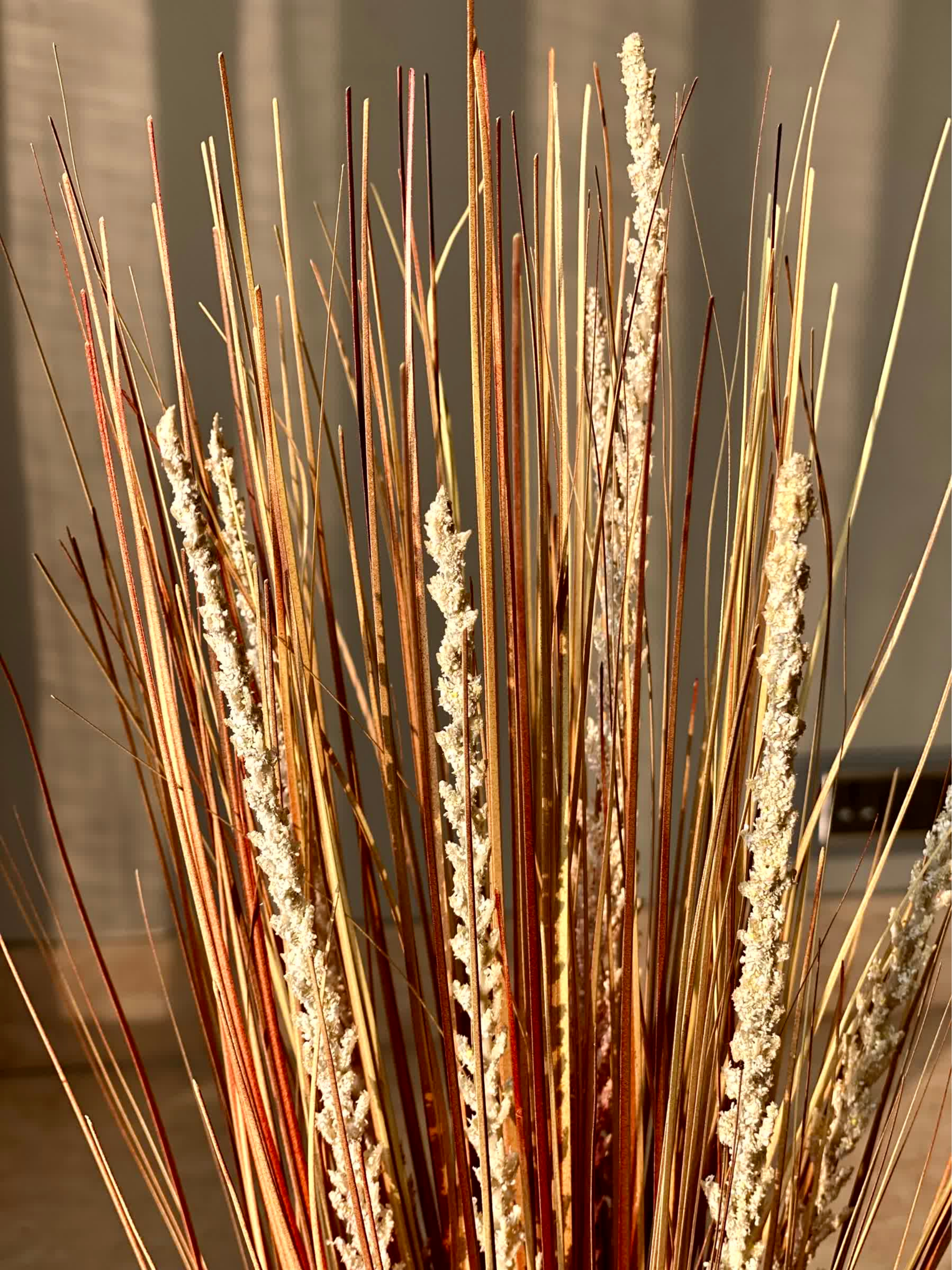 Artificial Amber Pennisetum Pampas Bunch - 3 Feet