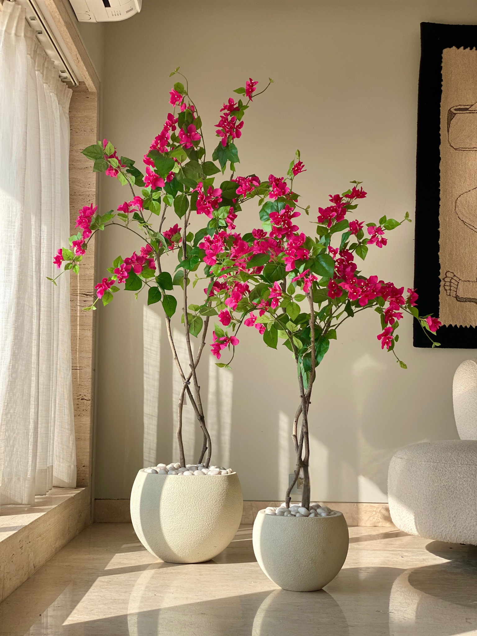Artificial Cerise Bougainvillea Plant - 4 Feet