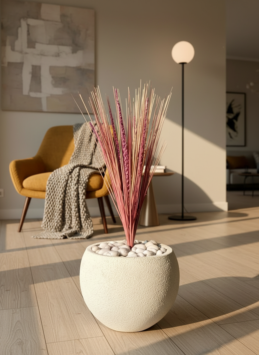 Artificial Purple Pampas Bunch - 3 Feet