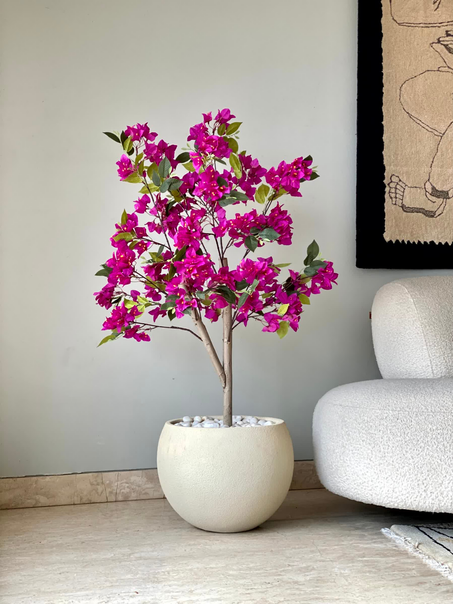 Artificial Purple Bougainvillea Plant - 4 Feet