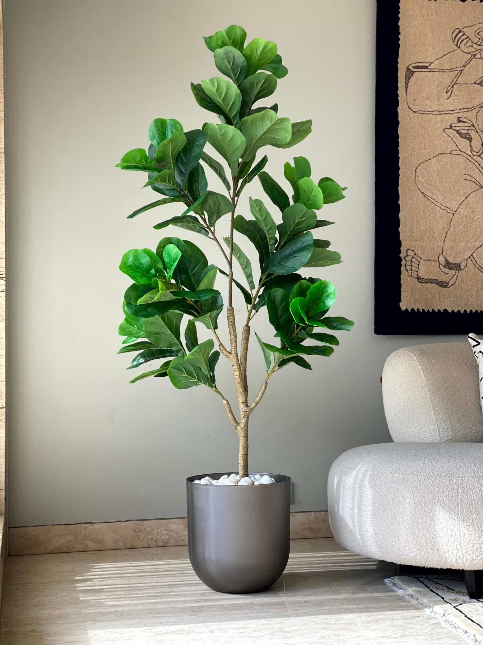Artificial Decadent Fiddle Plant - 5.5 Feet