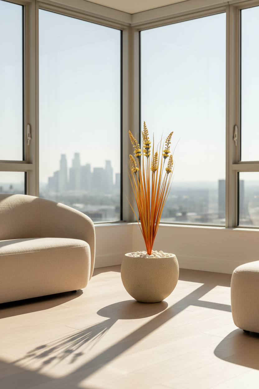 Artificial Dawn Foxtail Pampas Bunch - 3 Feet