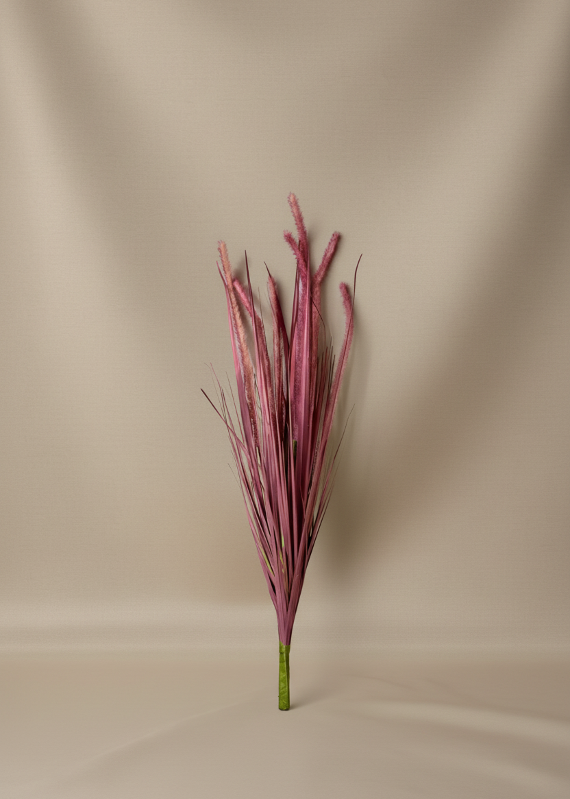 Artificial Purple Silk Grass Bunch - 3 Feet