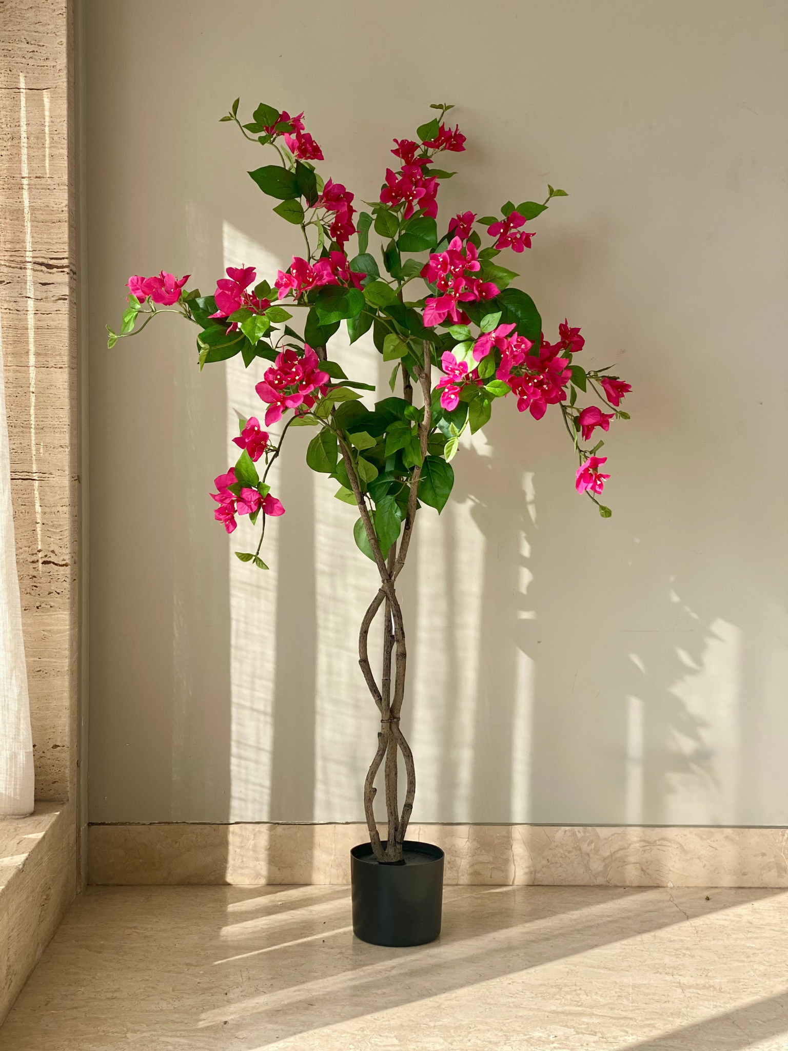 Artificial Cerise Bougainvillea Plant - 4 Feet