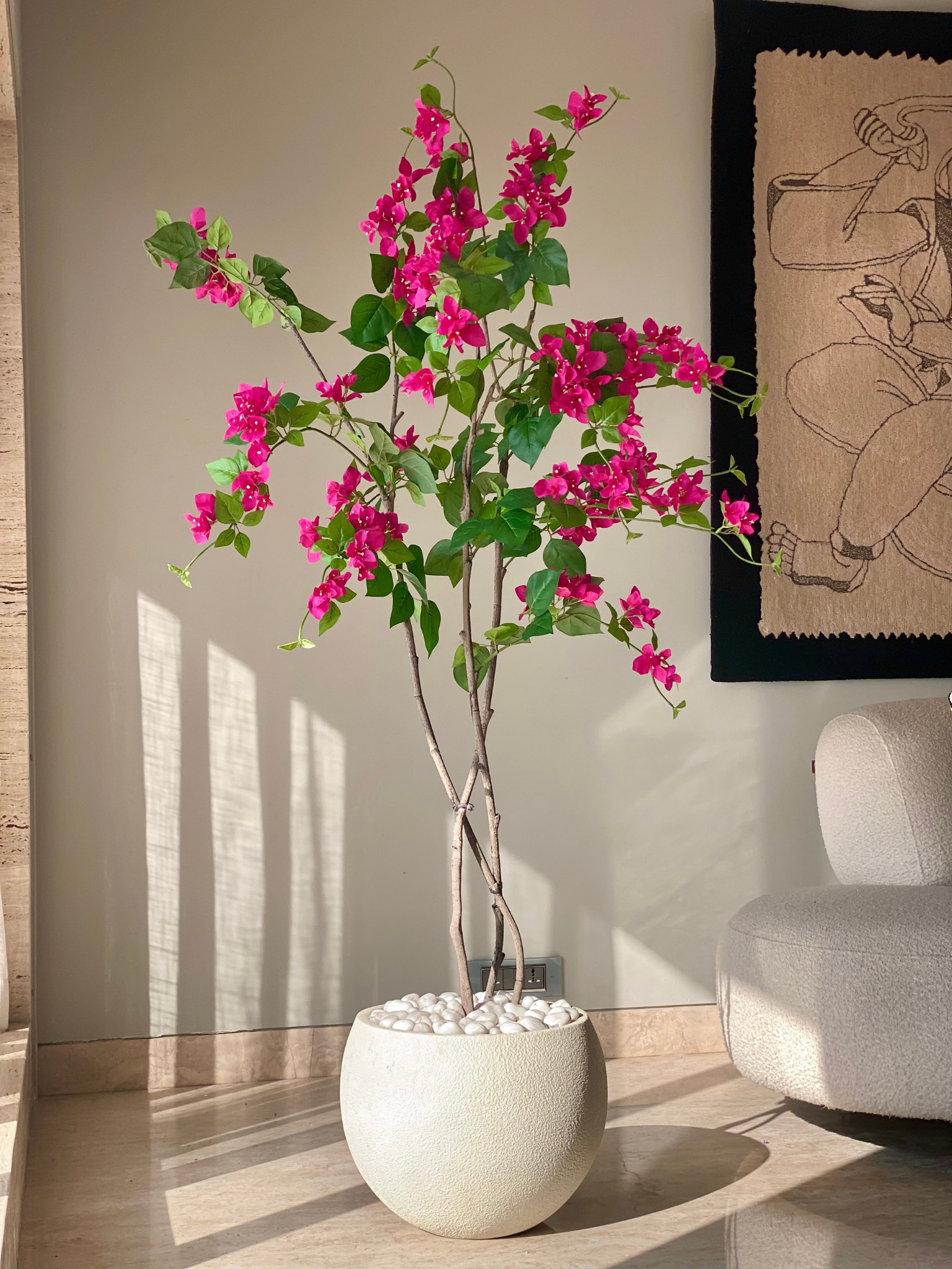 Artificial Cerise Bougainvillea Plant - 5 Feet