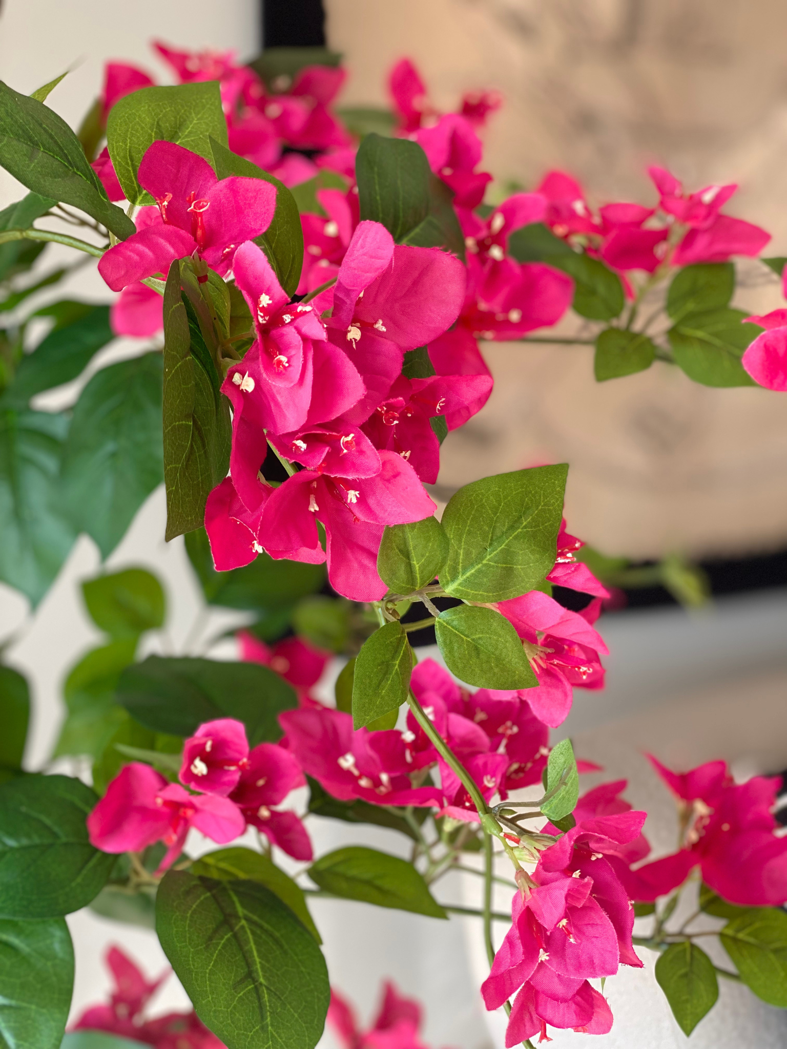 Artificial Cerise Bougainvillea Plant - 4 Feet