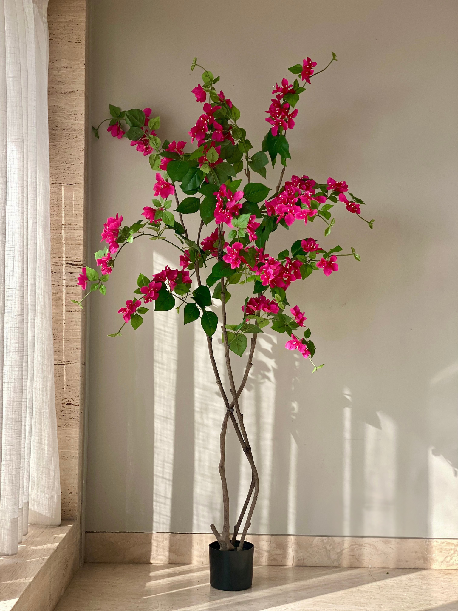 Artificial Cerise Bougainvillea Plant - 5 Feet