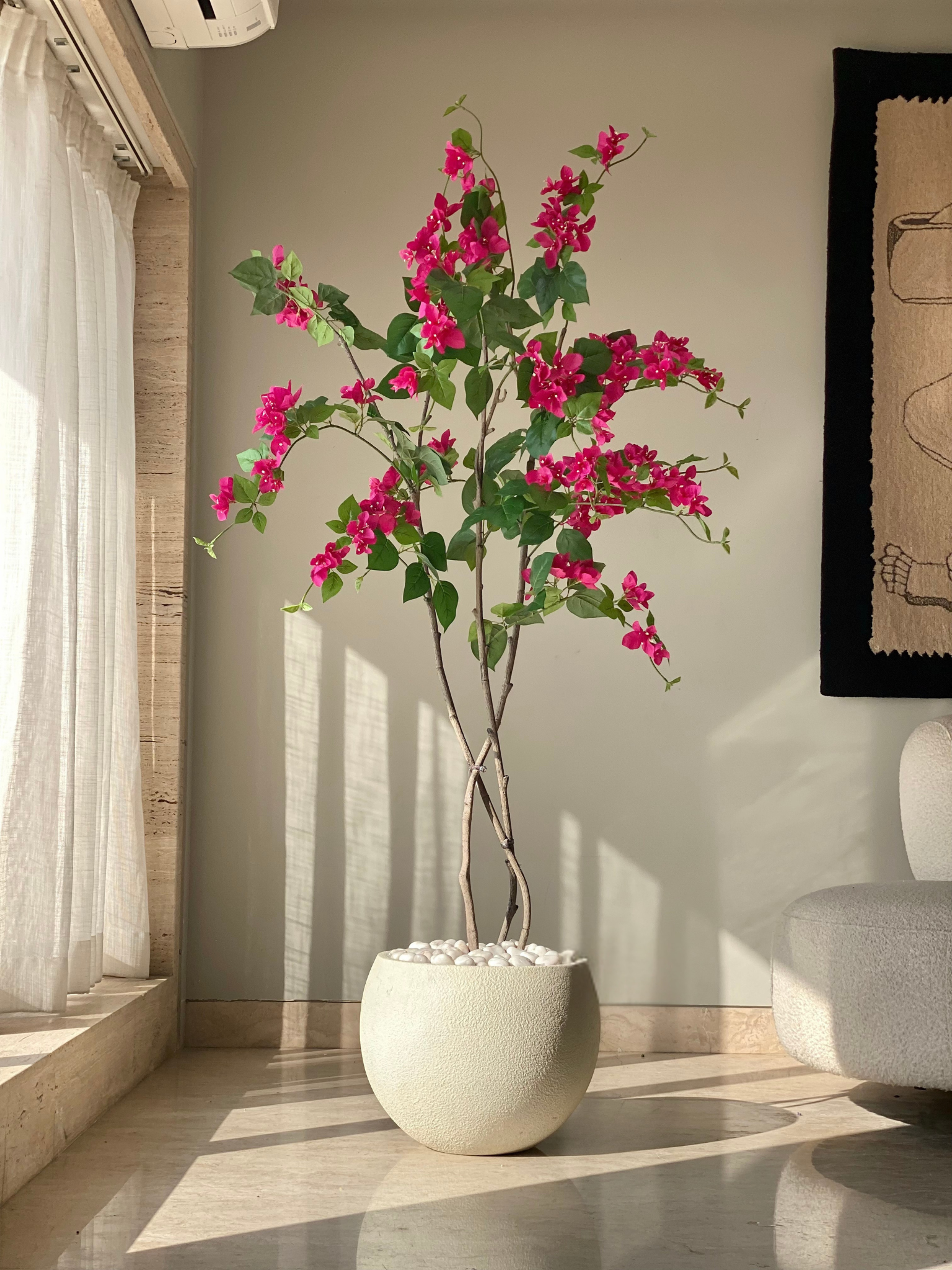 Artificial Cerise Bougainvillea Plant - 5 Feet