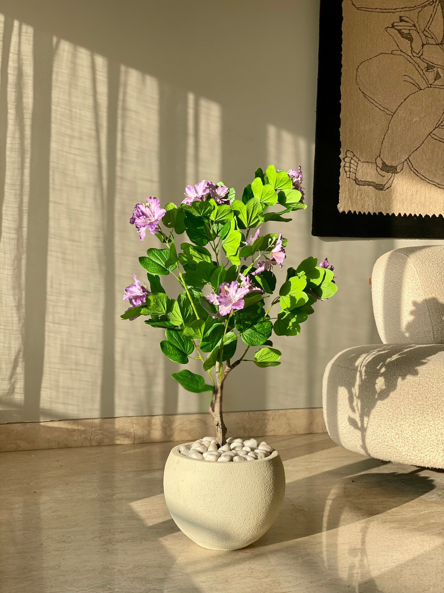 Artificial Lilac Bauhinia Plant - 3 Feet