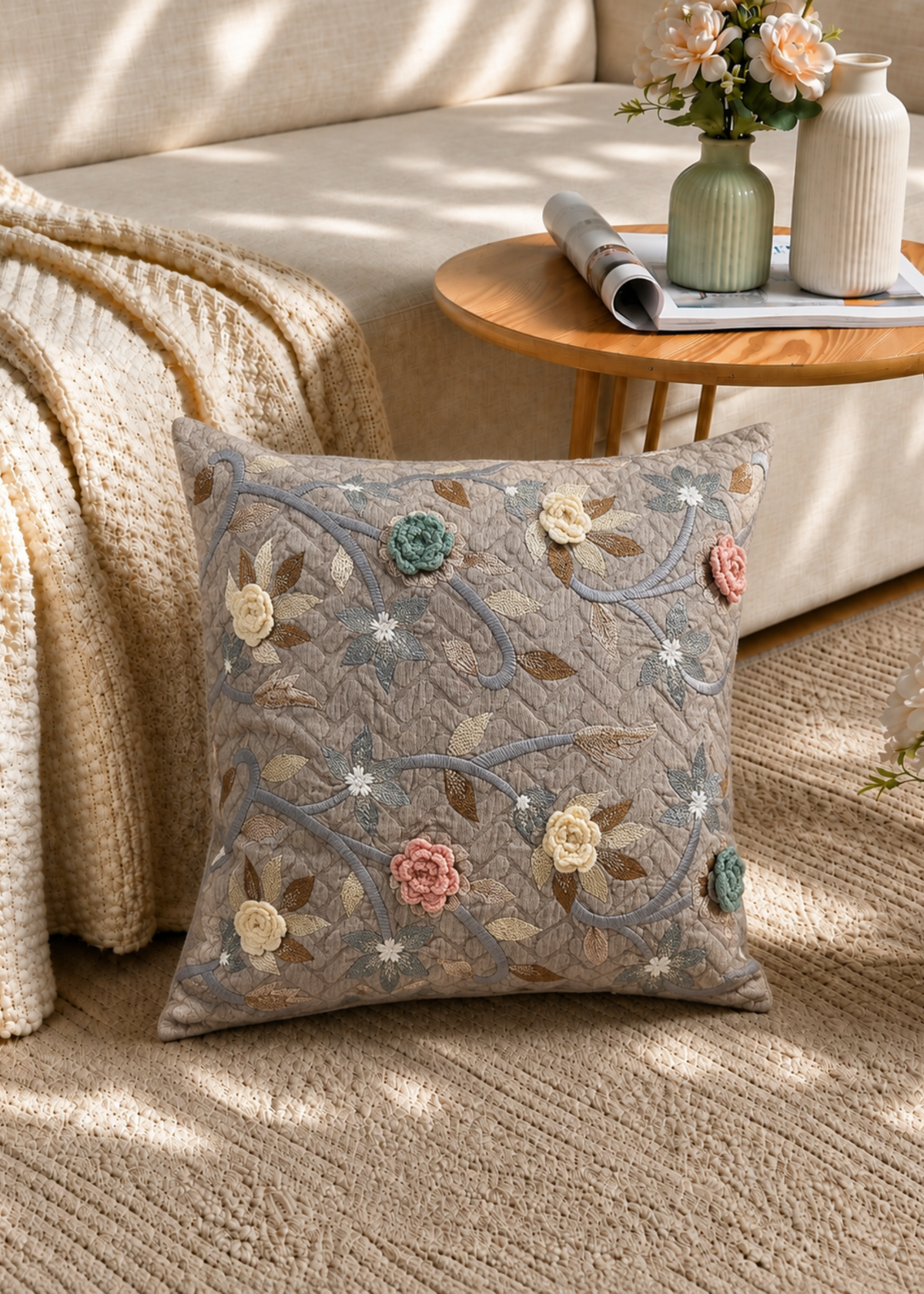 Heather Bloom Cushion Cover