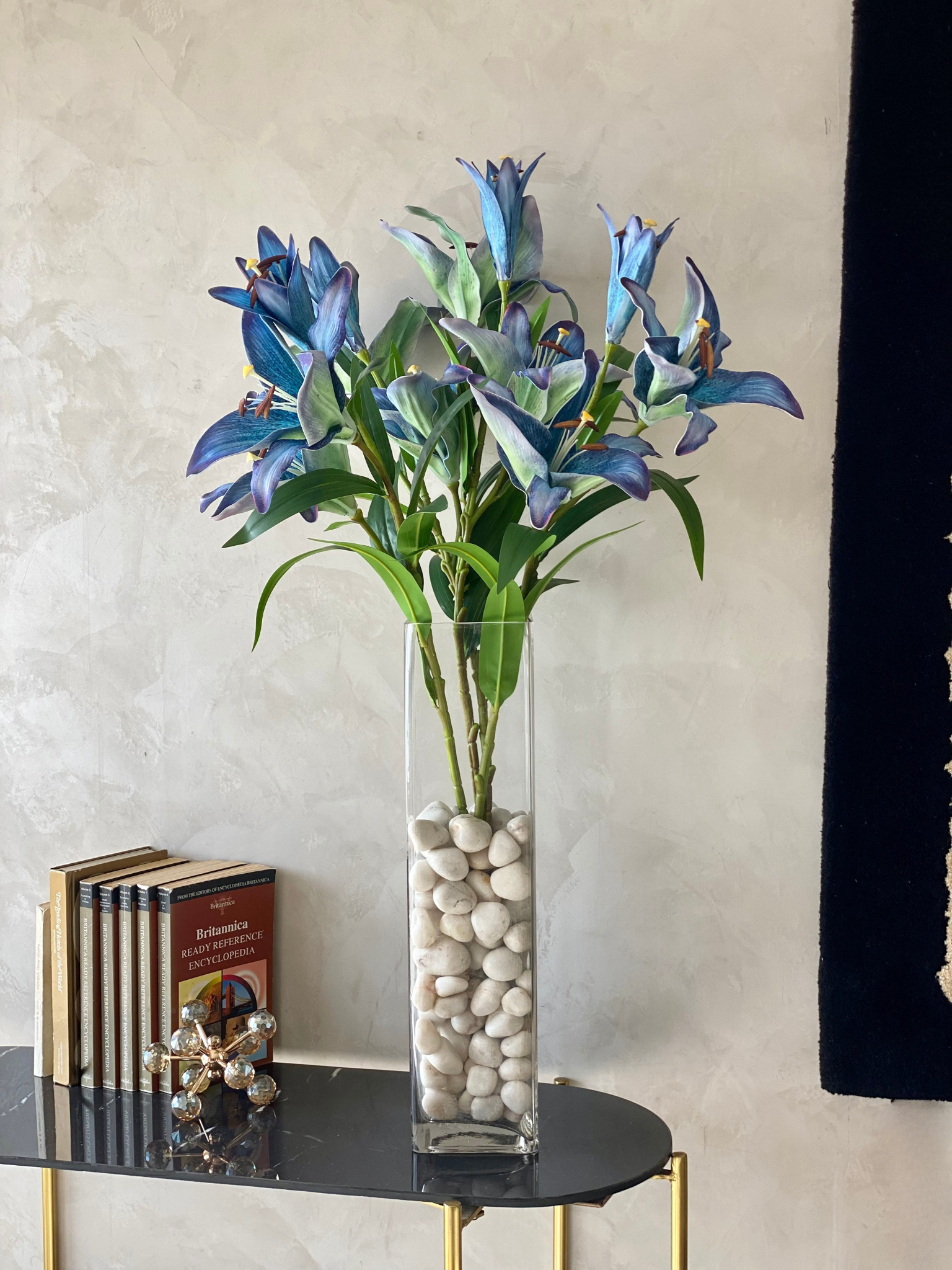 Artificial Mystic Lilly Flower Stem - (One Stem) Blue