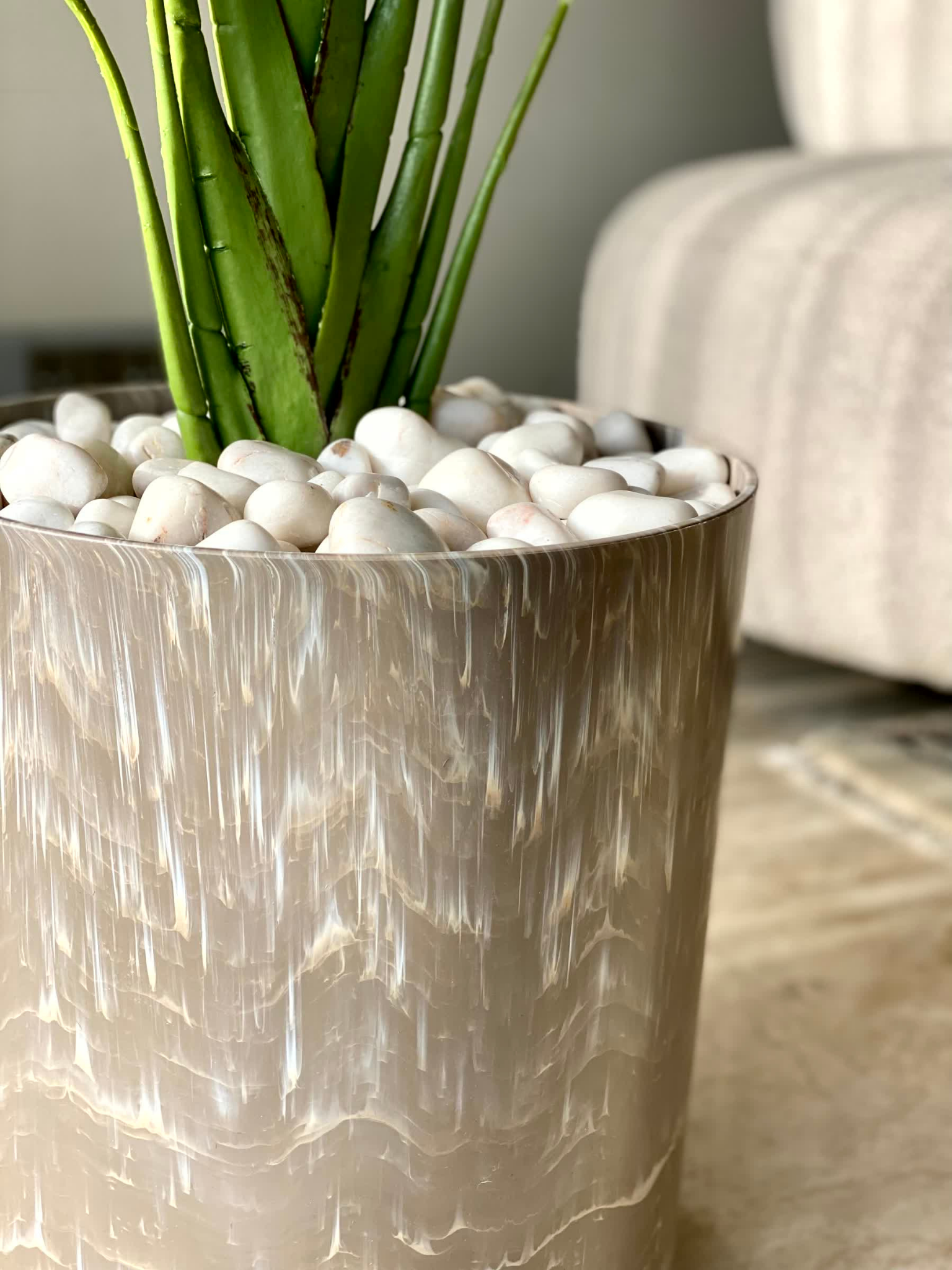 Amara Beige Planter - Medium