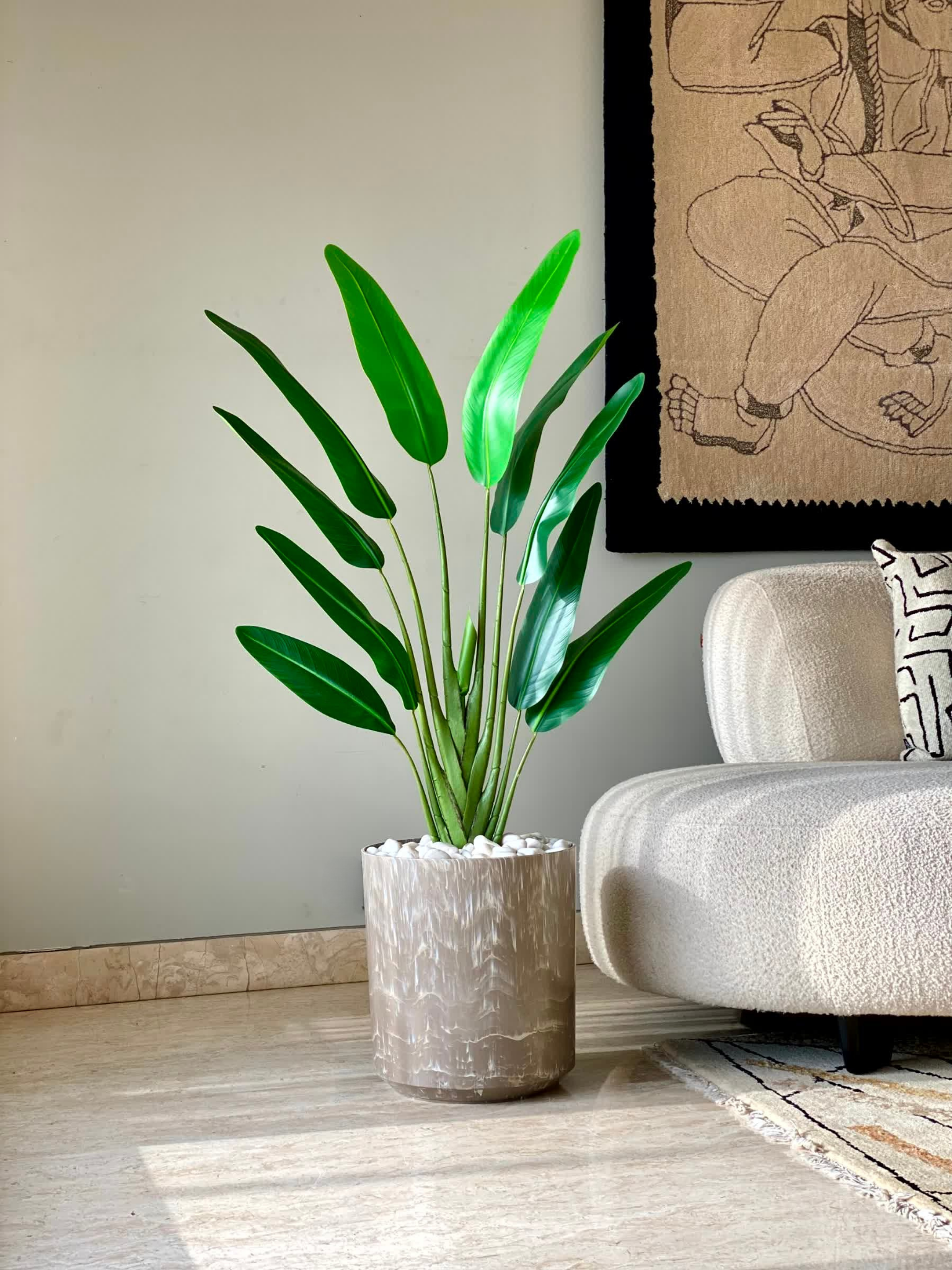 Artificial Fronded Palm Plant - 4 Feet