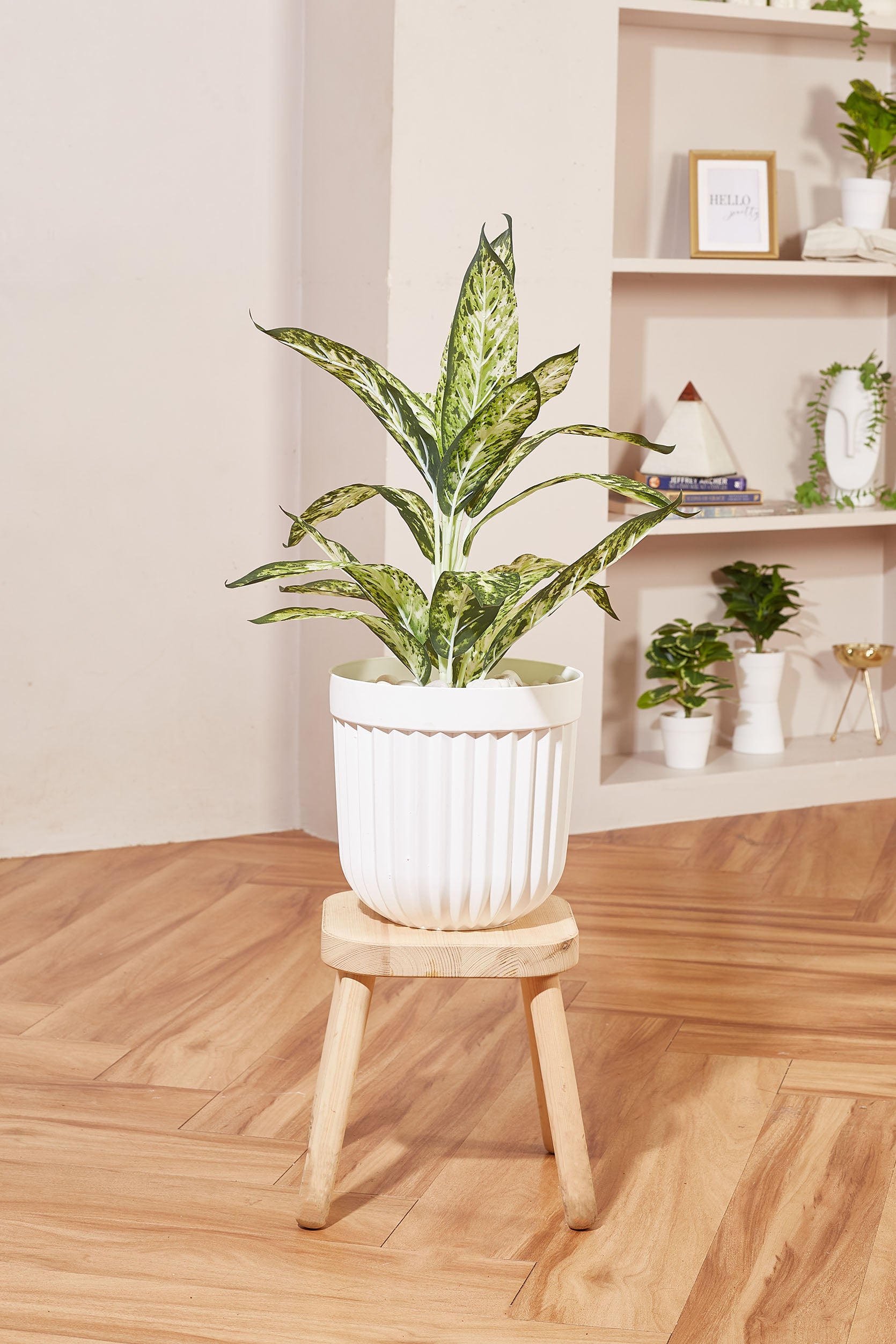 Ruffle Planter Medium - White