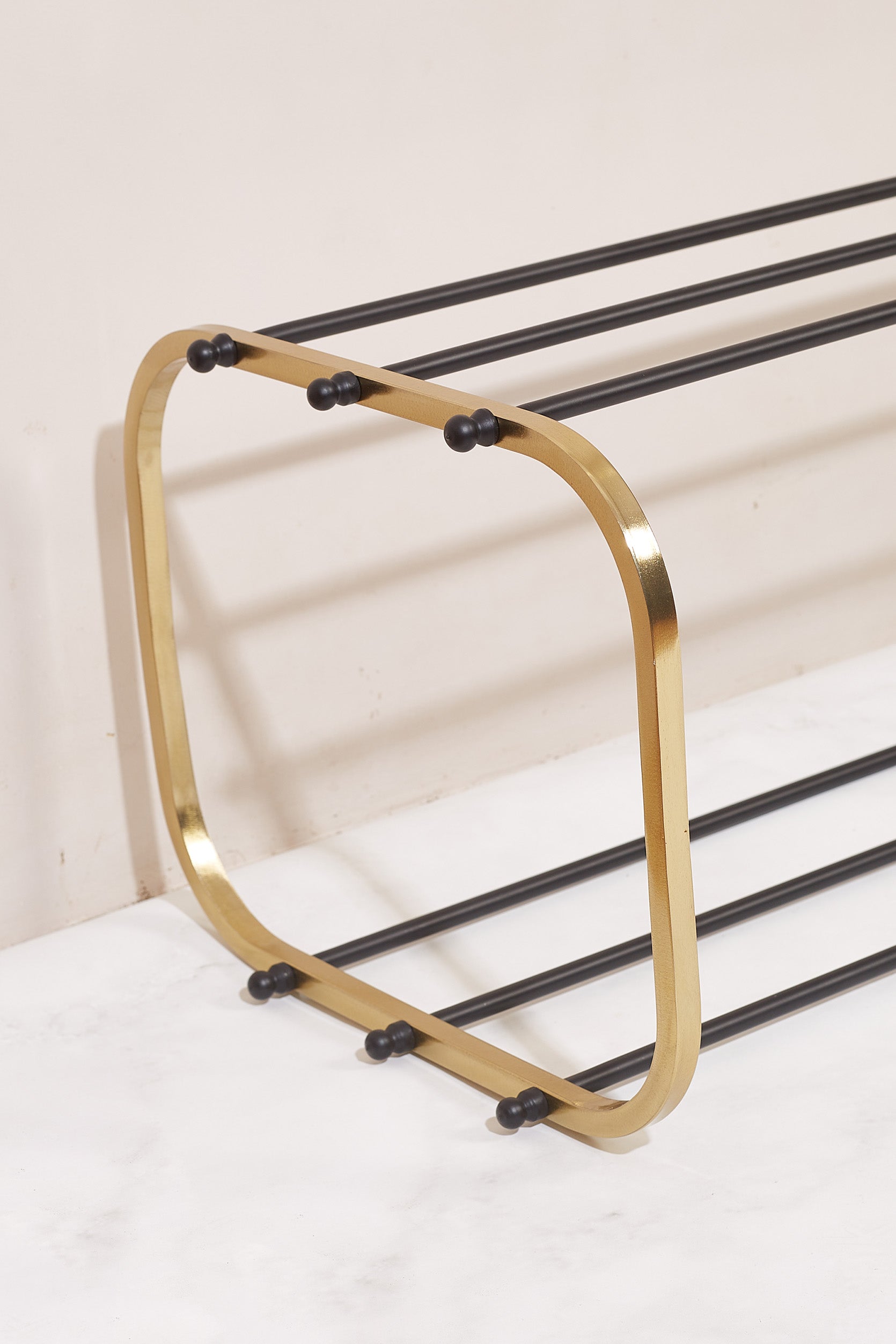 Nordic Black & Gold Shoe Rack
