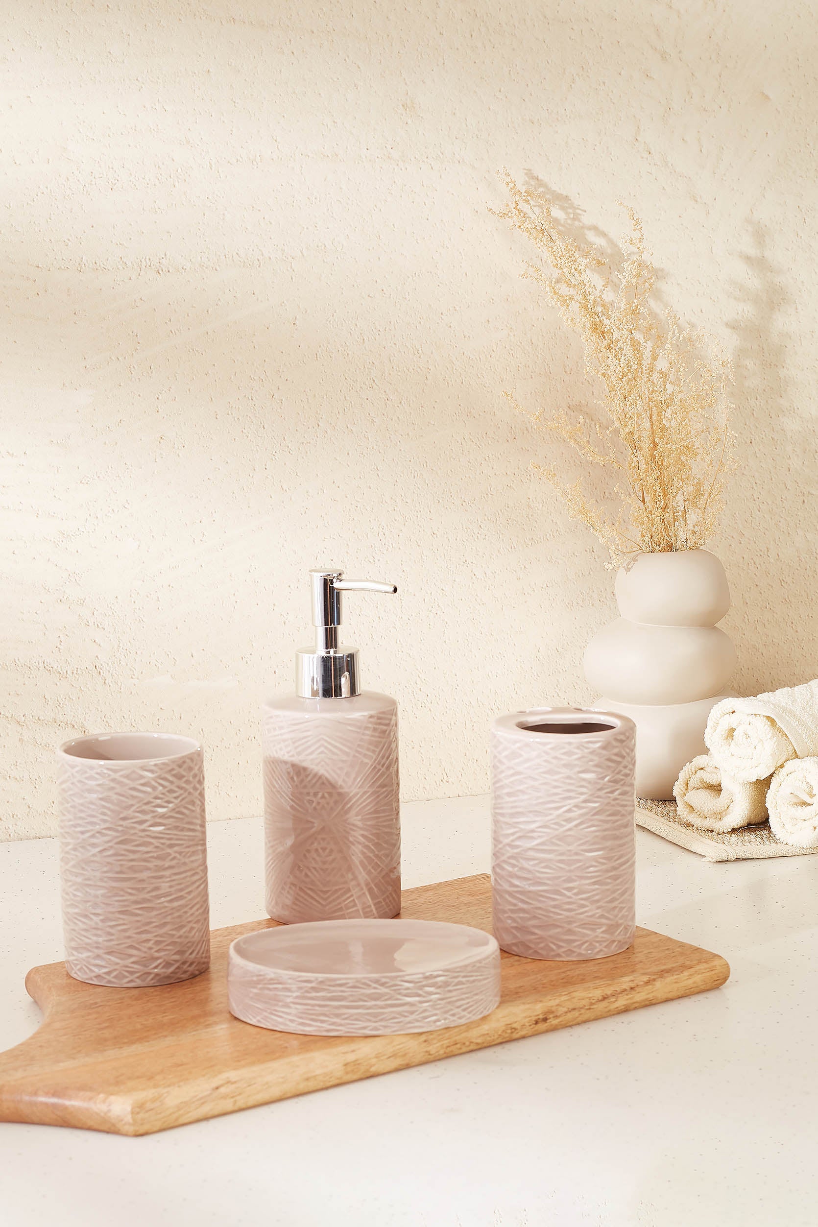 Twill Bathroom Set - Beige