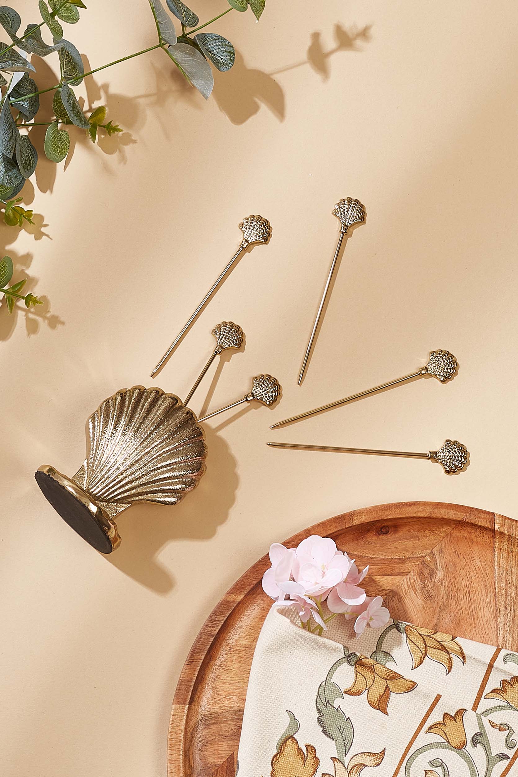 Luxe Shell Gold Appetizer Picks