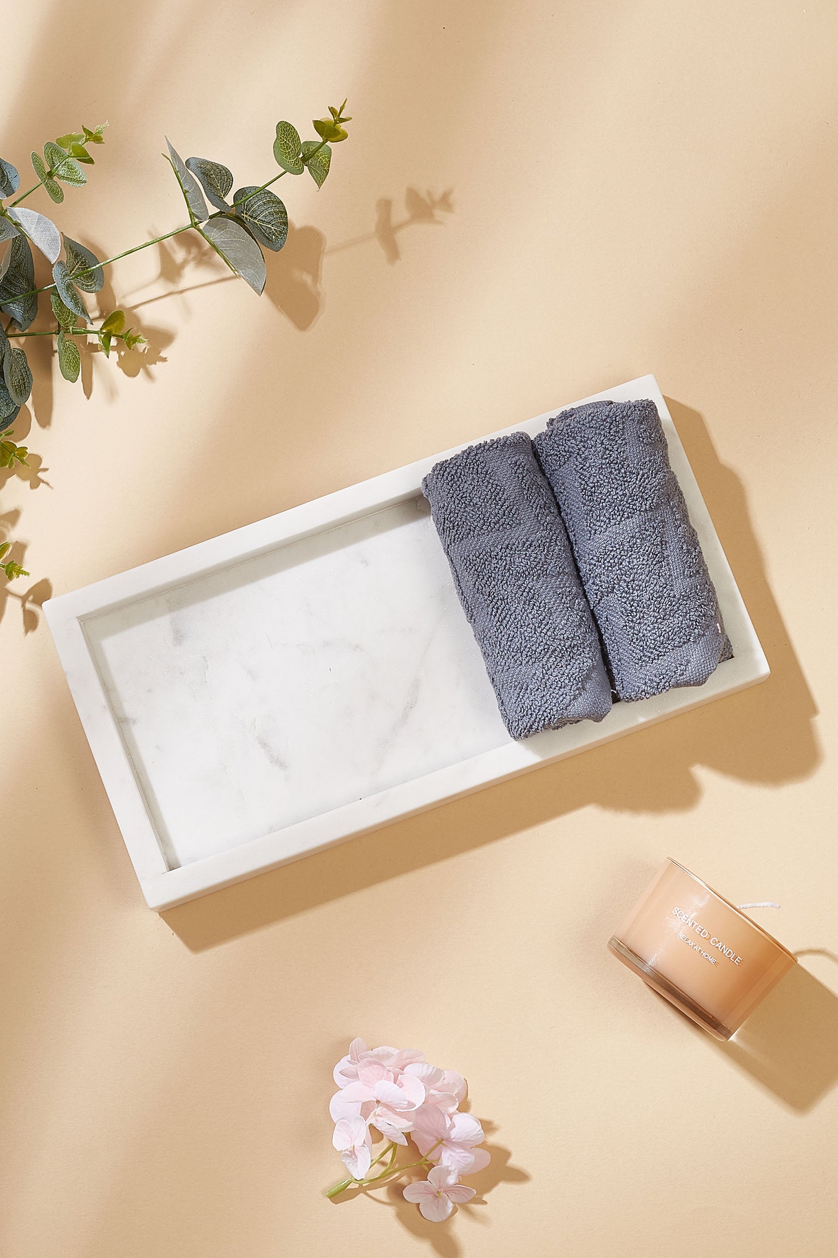 Auric Rectangular Marble Tray