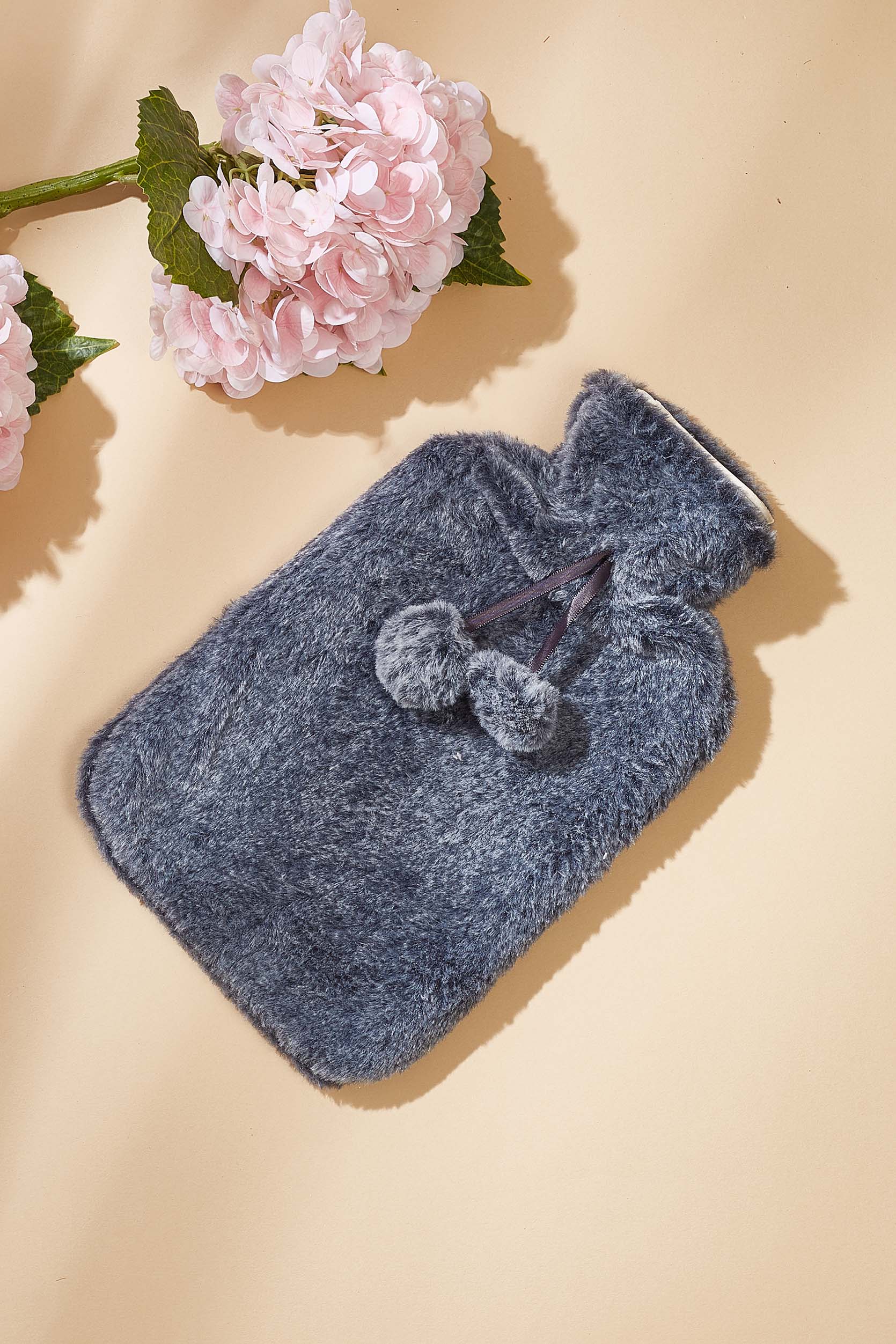 Fuzzy Hot Water Bag + Cover Set - Dark Grey