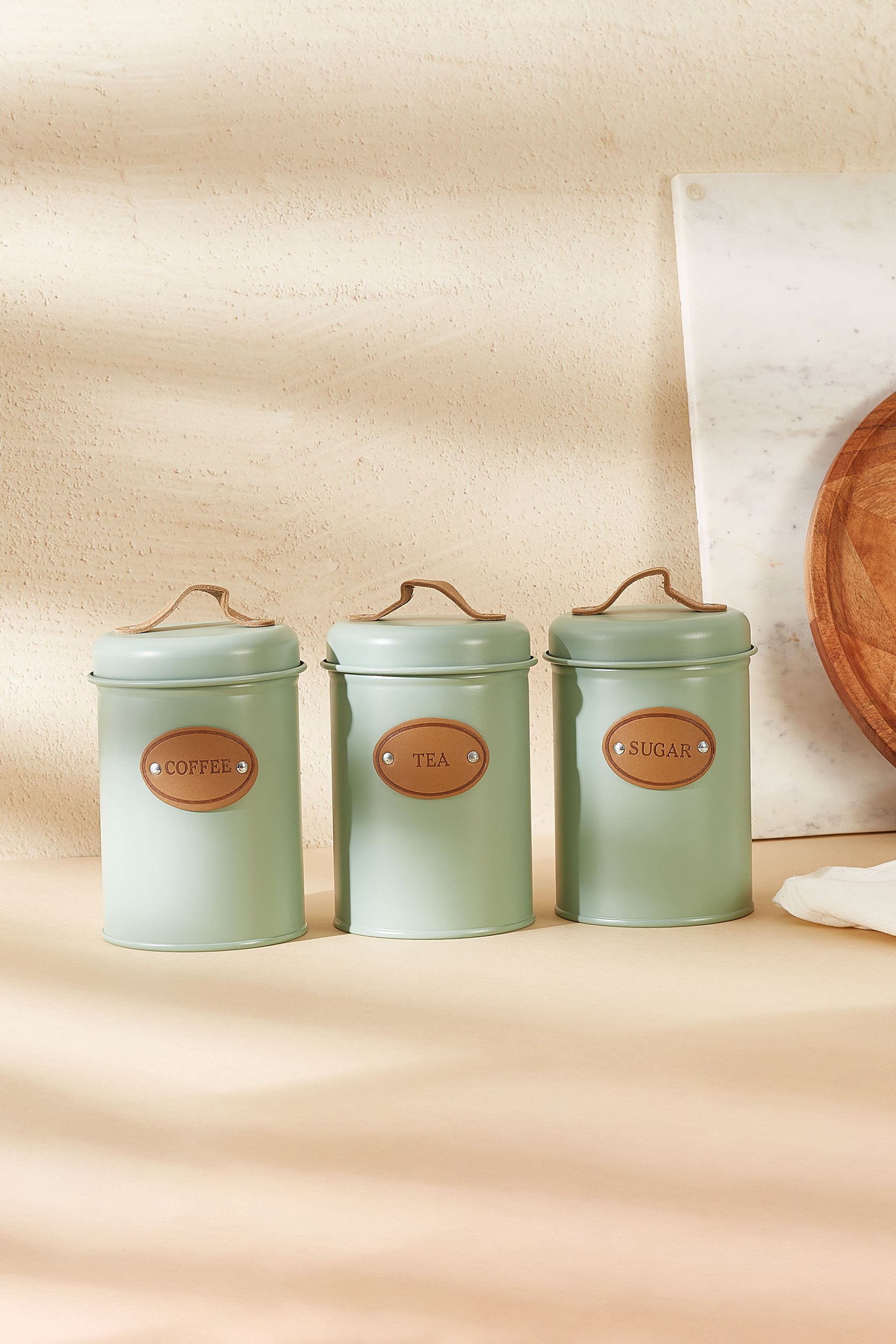 Mila Steel Jar Set - Mint Green