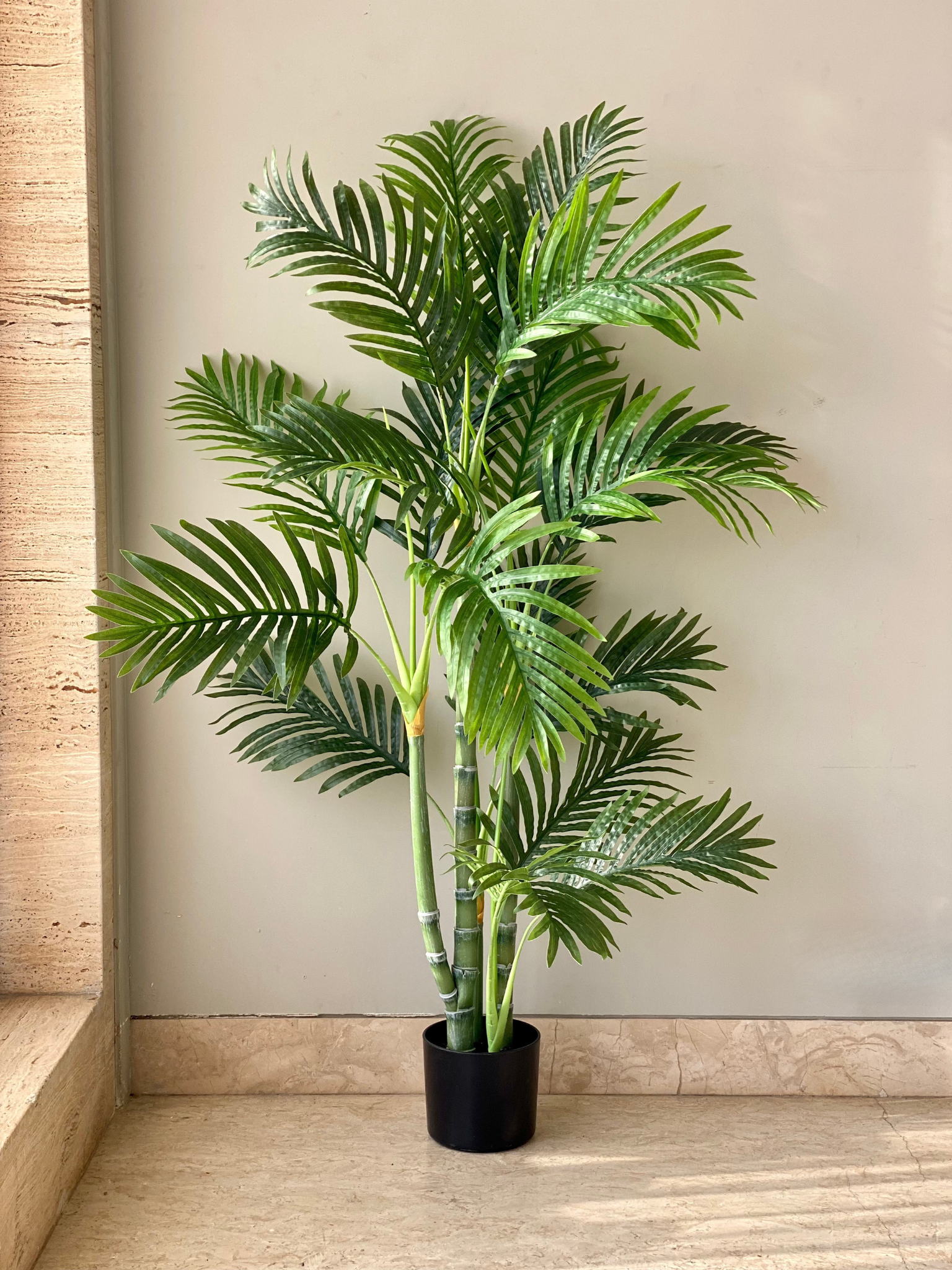 Artificial Bamboo Palm Plant - 4.5 Feet