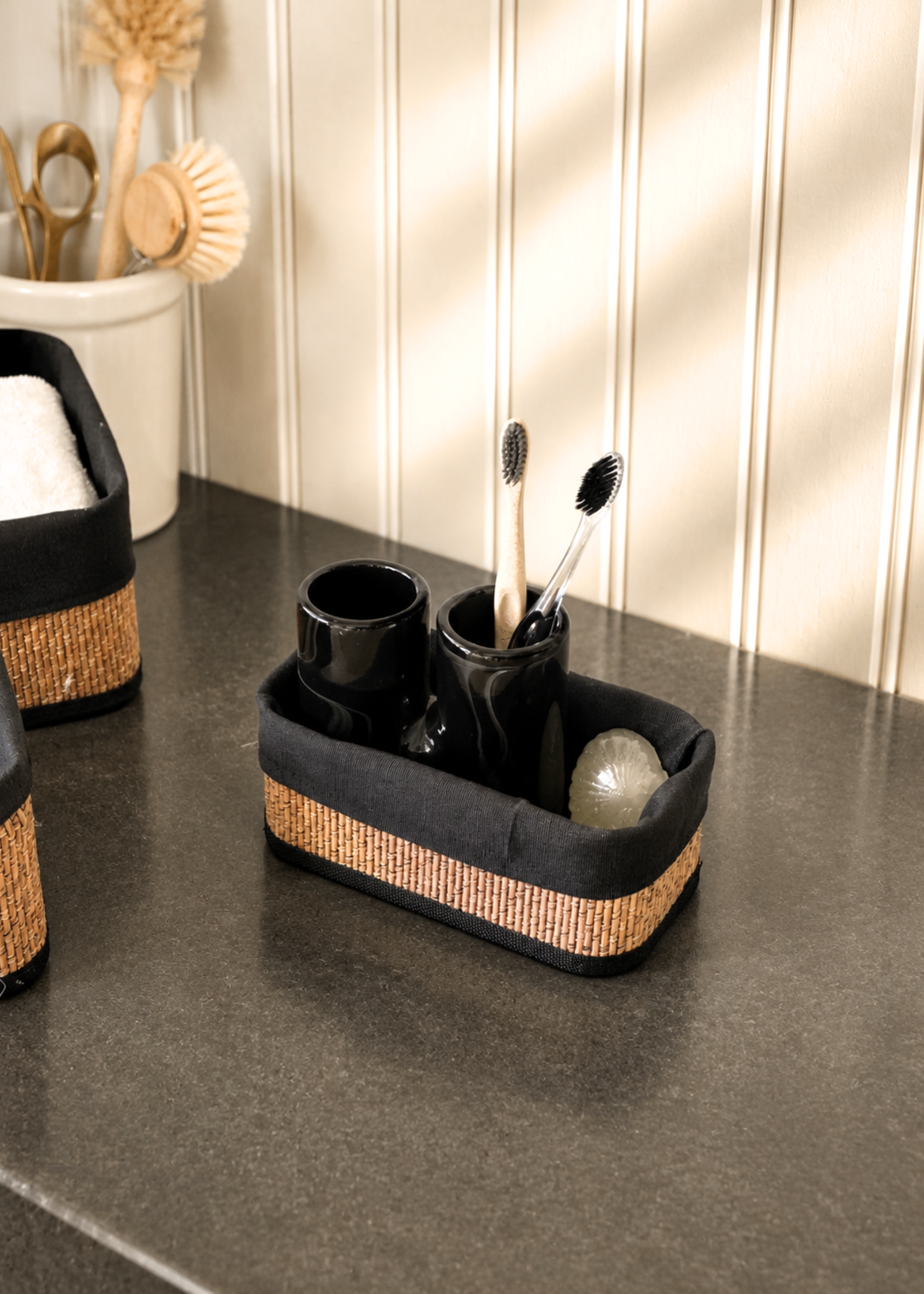 Miro Basket - Black & Brown (Set of 3)