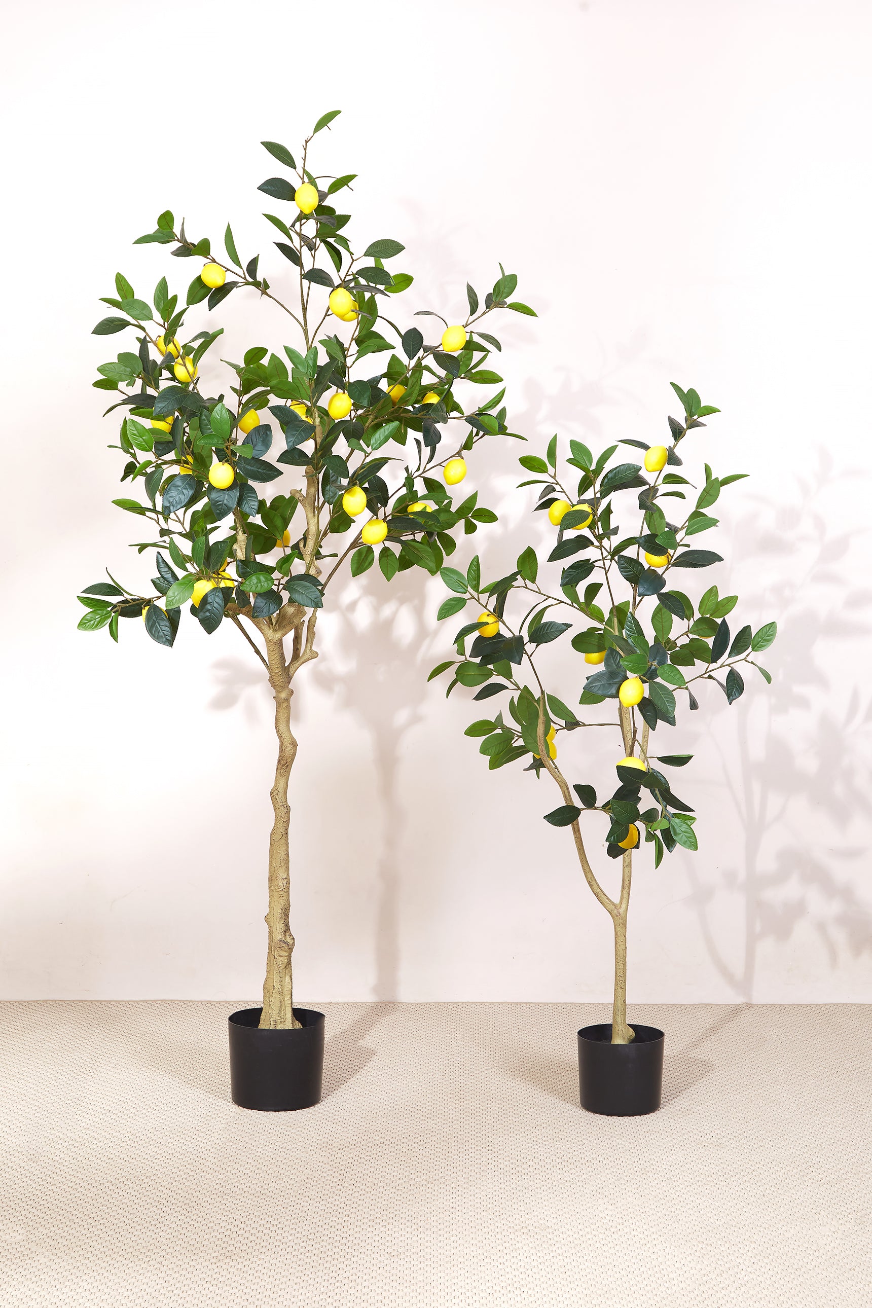 Artificial Lush Lemon Plant - 4 Feet (With Black Base Pot)